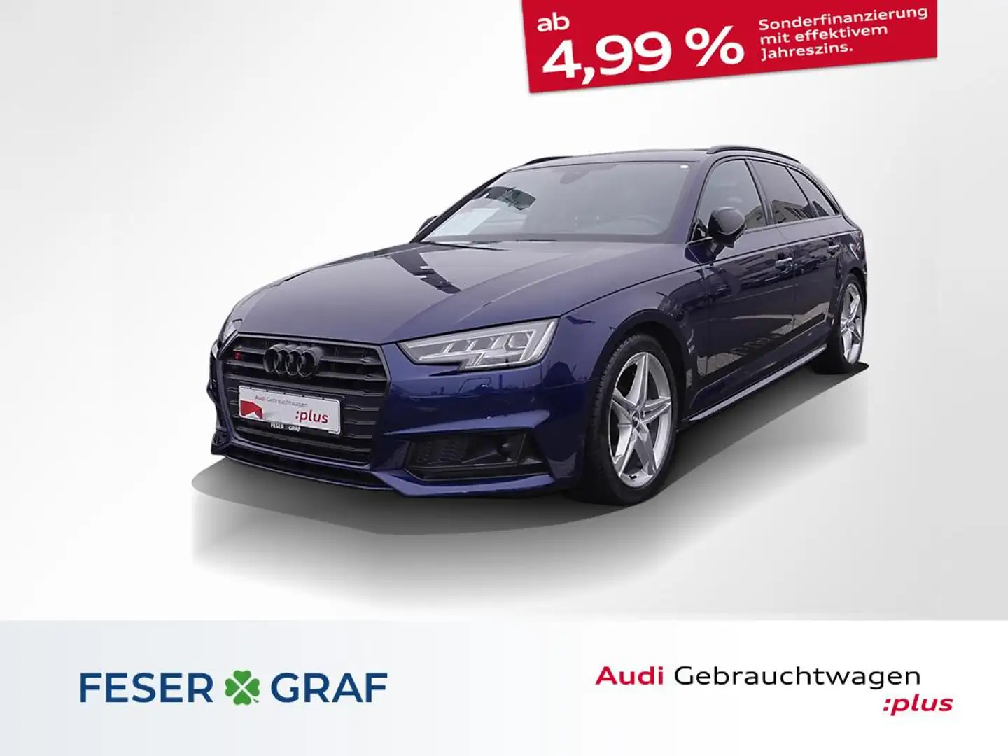 Audi S4 Avant 3.0 TFSI Matrix ACC Virtual Keyless 18" Blau - 1
