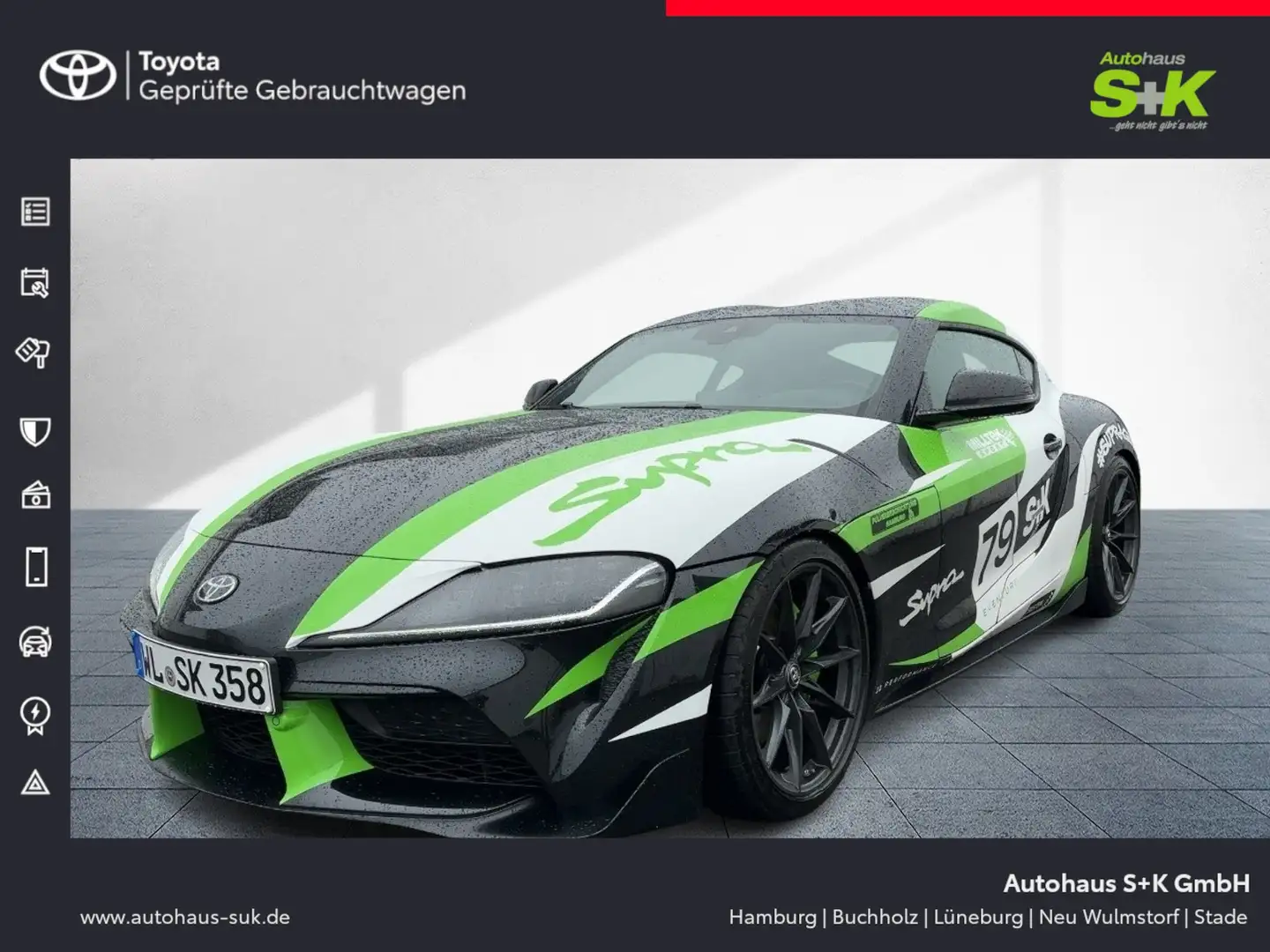 Toyota Supra GR 3,0l S+K Performance++Milltek++Bilstein++Even Zwart - 1