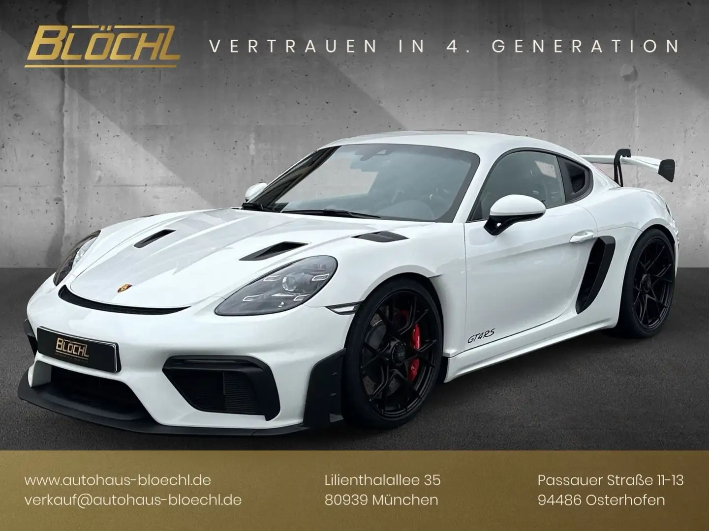Porsche Cayman 718 Cayman GT4 RS*dt. Auto*foliert*Approved 26 Білий - 1