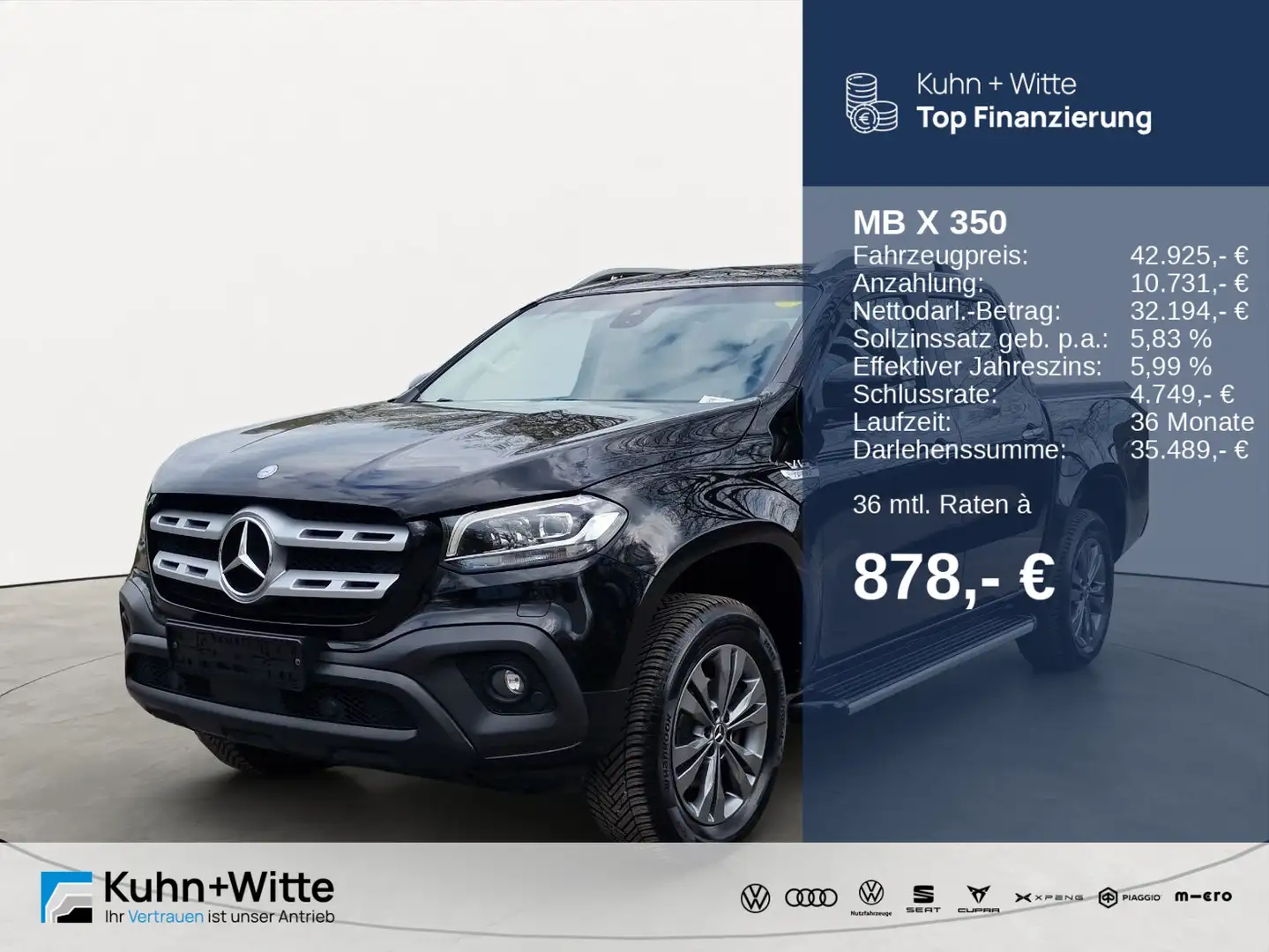 Mercedes-Benz X 350 d 4Matic DoKa Edition *LED*RFK*Navi*SHZ* Schwarz - 1