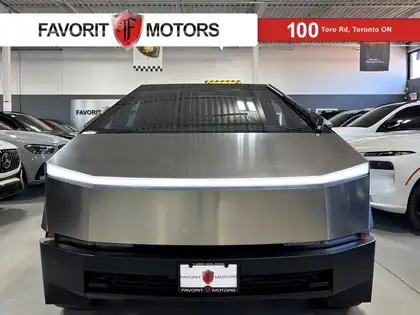 Silver 2024 Tesla Cybertruck Pickup Truck All-Wheel Drive 1-Speed Automatic