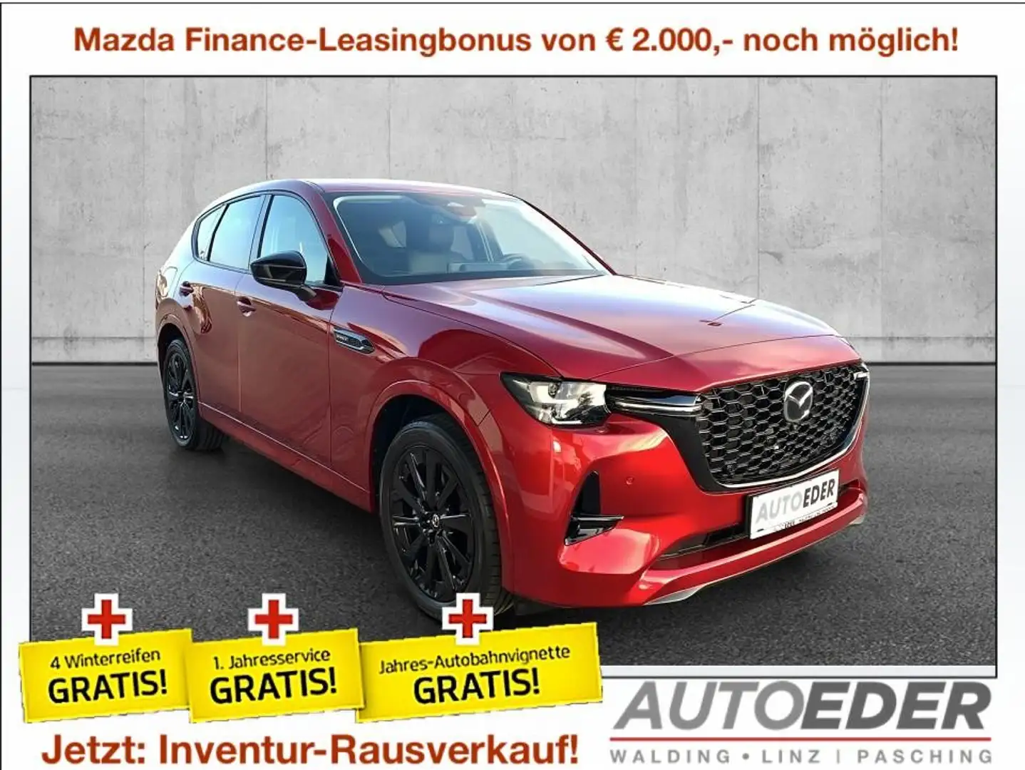 Mazda CX-60 2.5L e-SKYACTIV PHEV AWD HOMURA Aut. Rot - 1