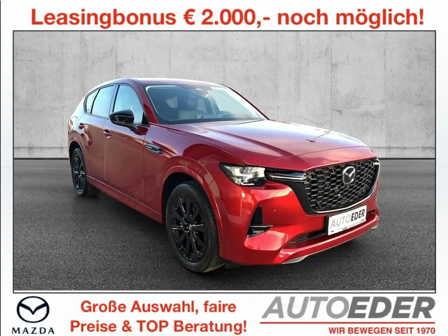 Mazda CX-60 2.5L e-SKYACTIV PHEV AWD HOMURA Aut. Rot - 1