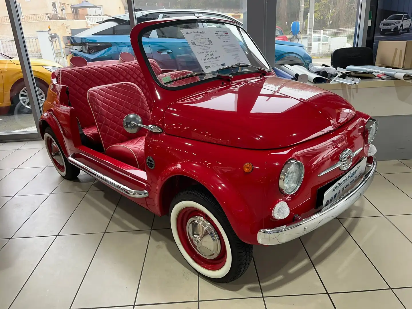 Fiat 500 F 110 REPLIQUE JOLLY Rouge - 2