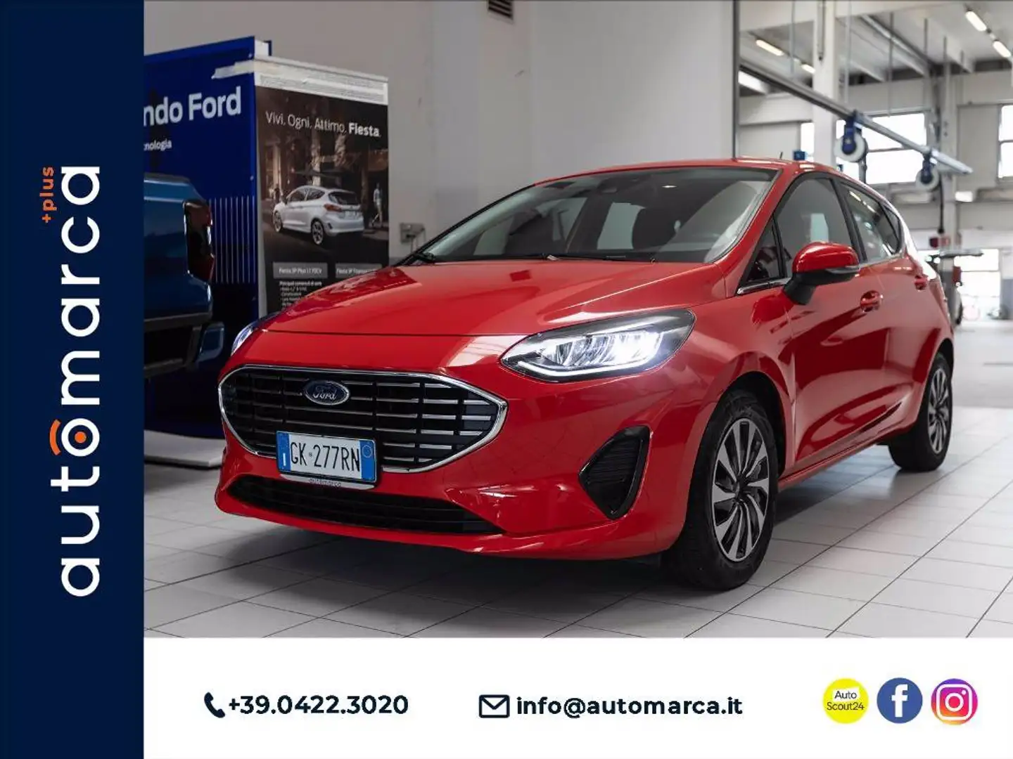 Ford Fiesta 5p 1.0 ecoboost h Titanium 125cv Rosso - 1