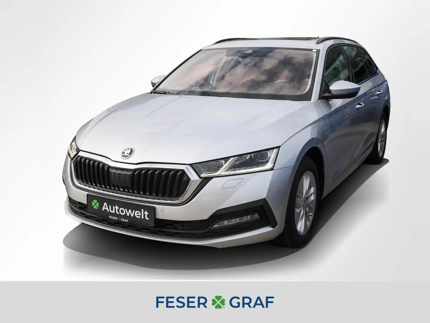 Skoda Octavia Combi 2.0 TDI Ambition DSG AHK Navi Pano Silber - 1