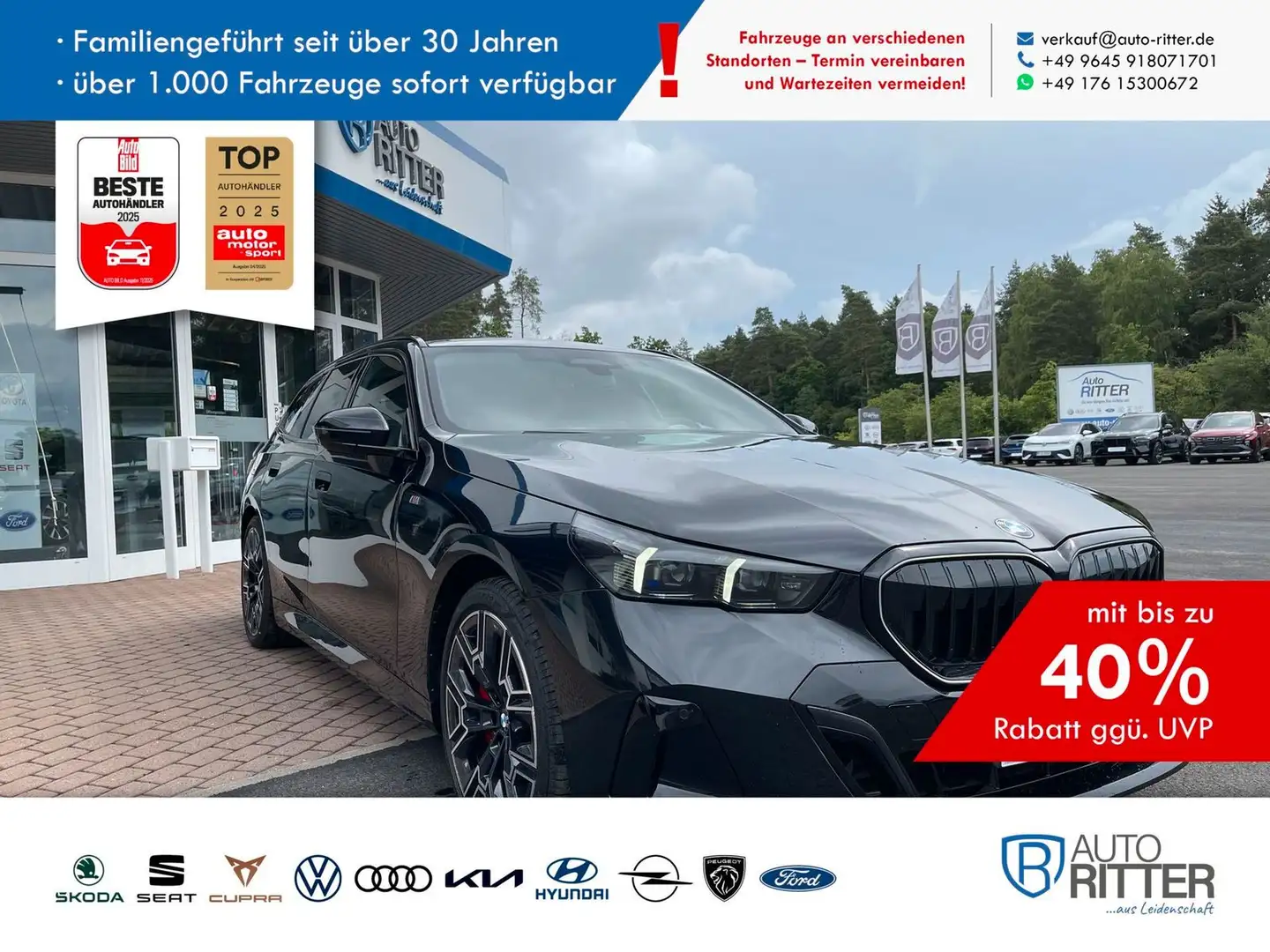 BMW 540 Touring d xDrive M Sport Pro AHK|HeadUp|P... Černá - 1