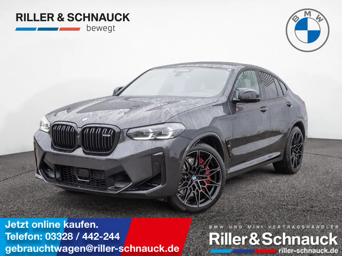 BMW X4 M Competition PANO+HUD+H/K+LEDER+MEM+KEYLE Grau - 1