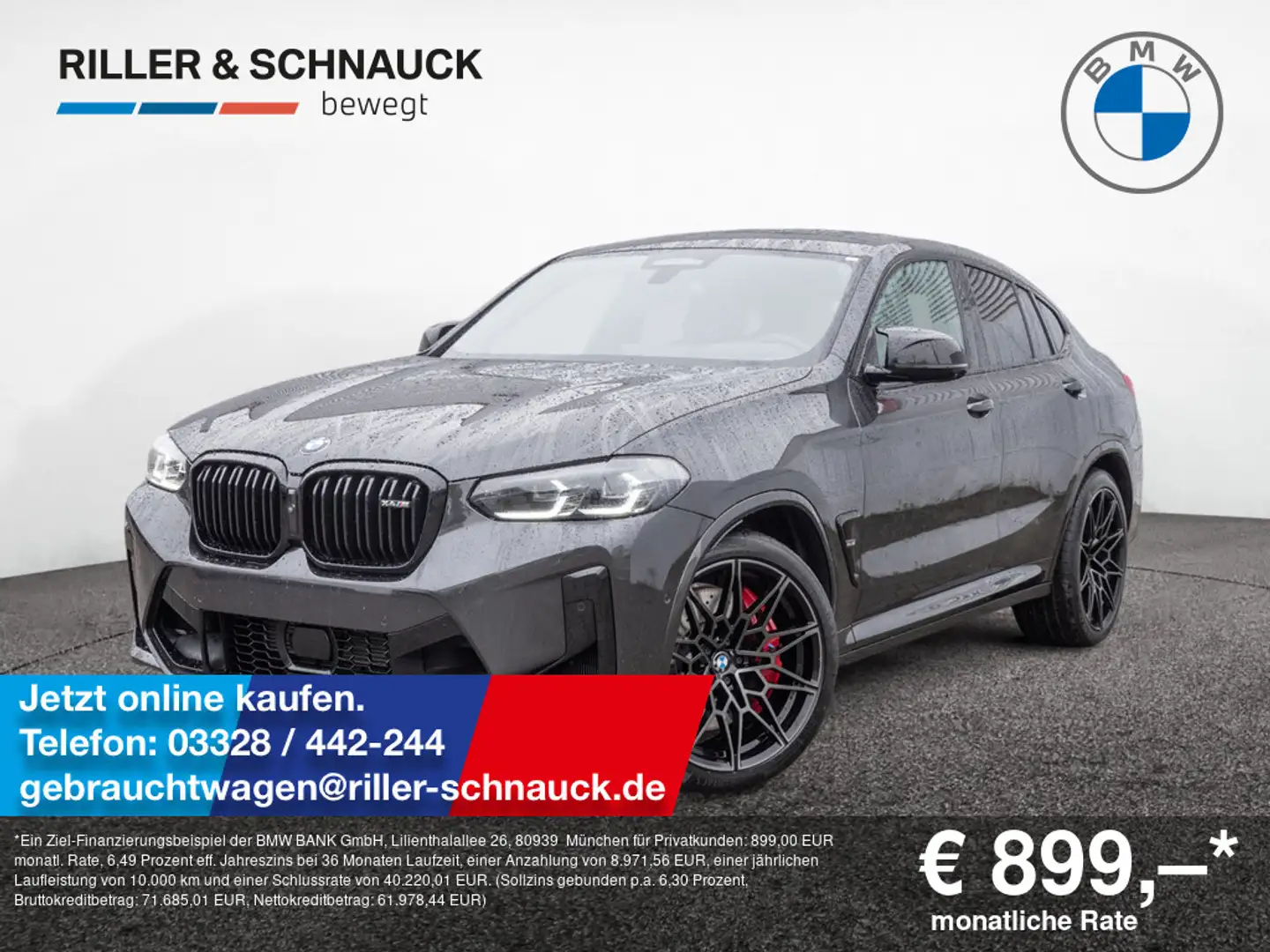BMW X4 M Competition PANO+HUD+H/K+LEDER+MEM+KEYLE Grau - 1