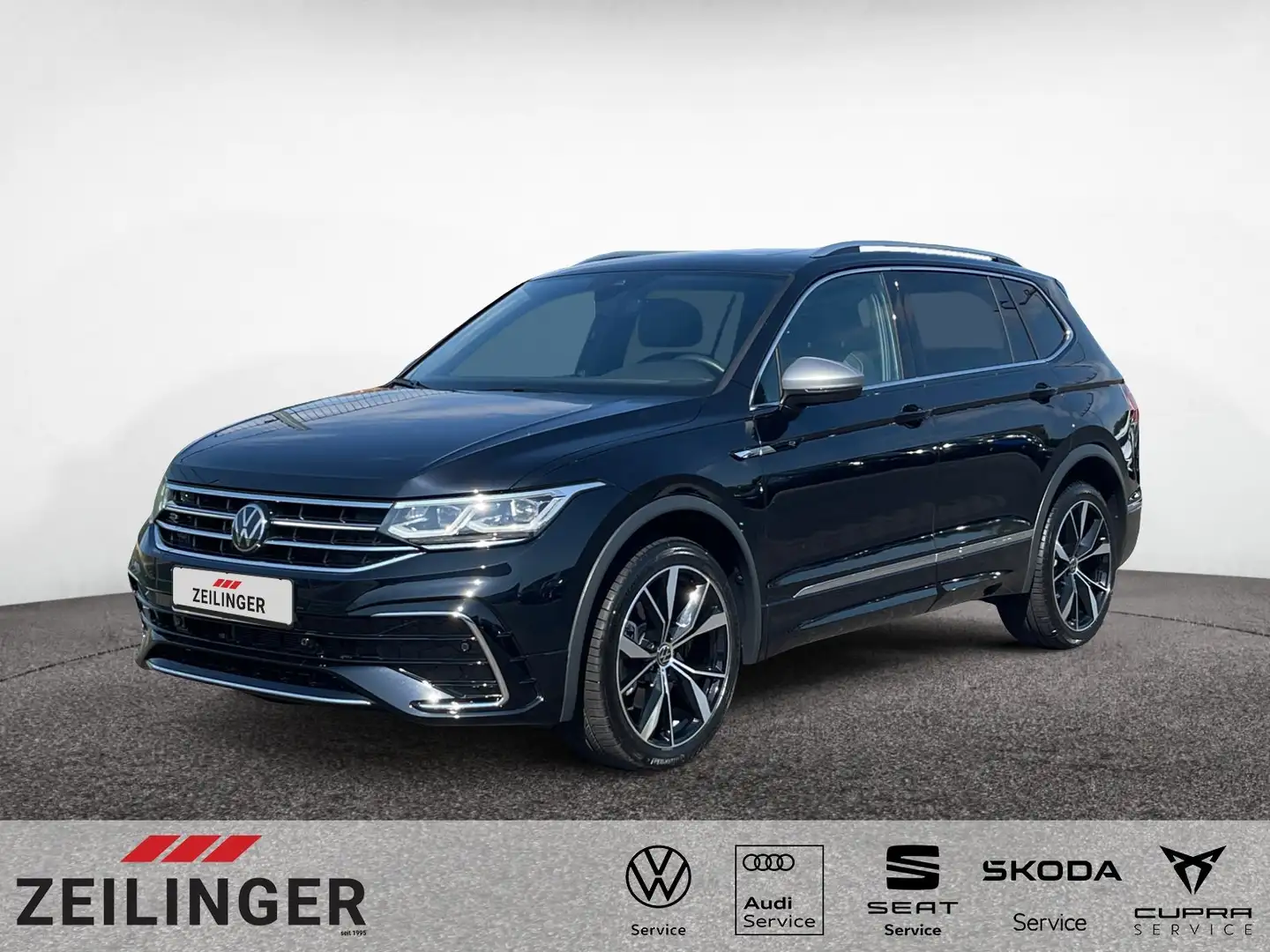 Volkswagen Tiguan Allspace R-Line 4Mo. TSI DSG|PANO|AHK|7-S Schwarz - 1