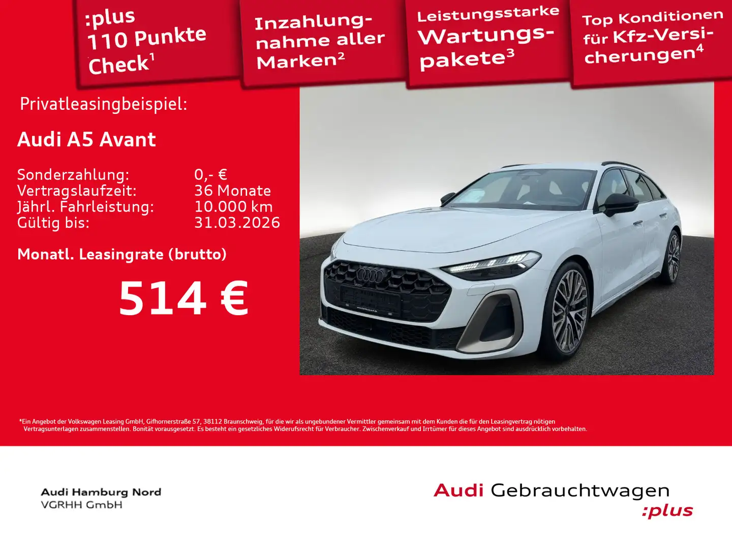 Audi A5 2.0 TFSI quat. edition one ACC Sound Weiß - 1