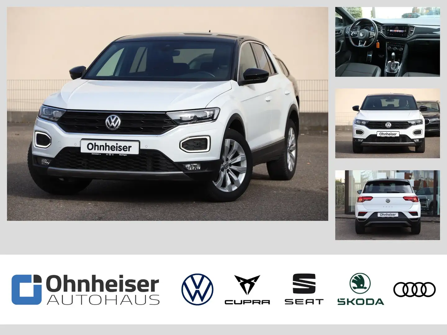 Volkswagen T-Roc 1.5 TSI Sport DSG*AHK*PDC*SHZ*LED*ACC Wit - 1