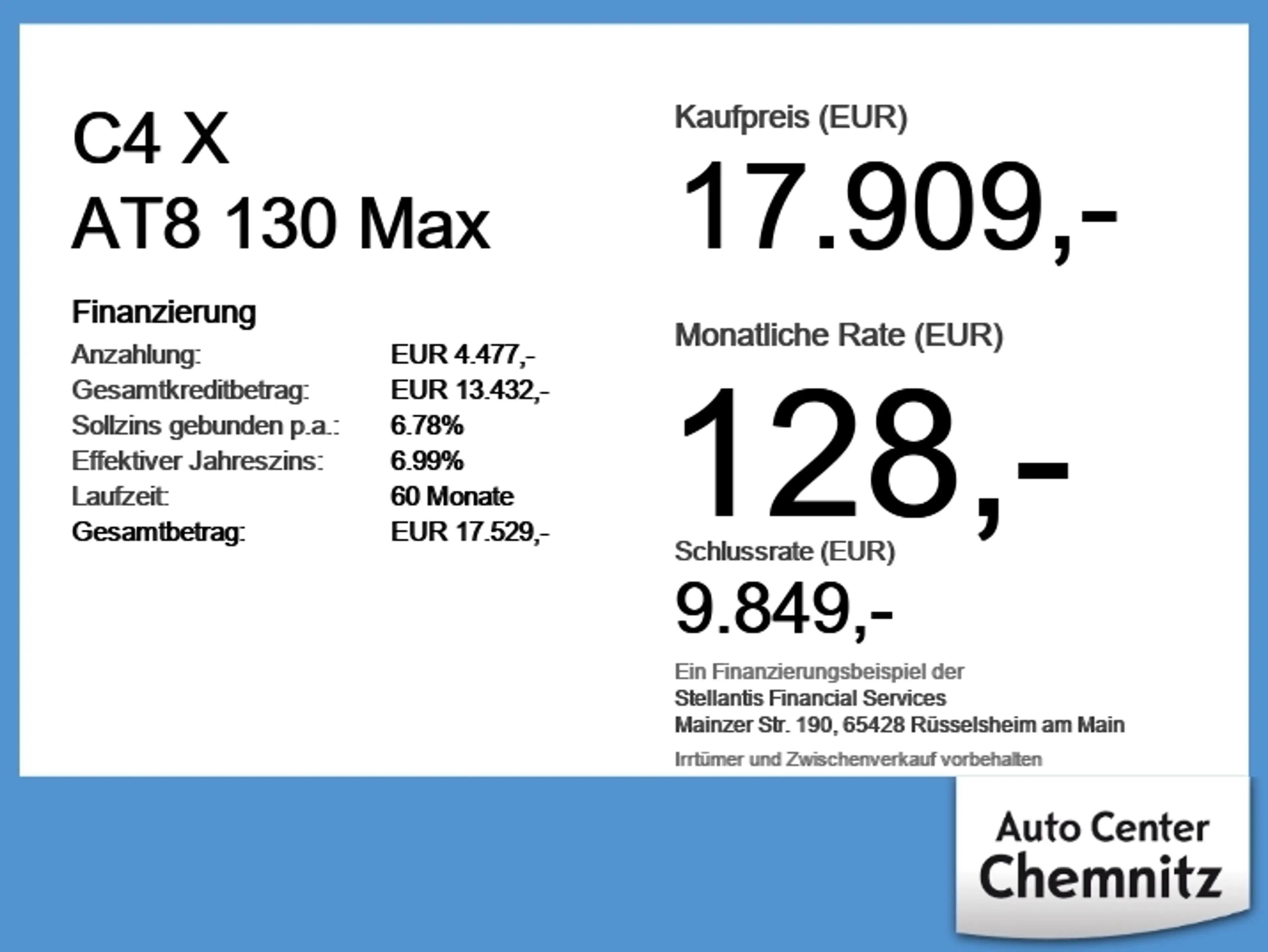Citroen C4 X AT8 130 Max HUD/FullLED/Navi/SHZ/Kamera — photo 6