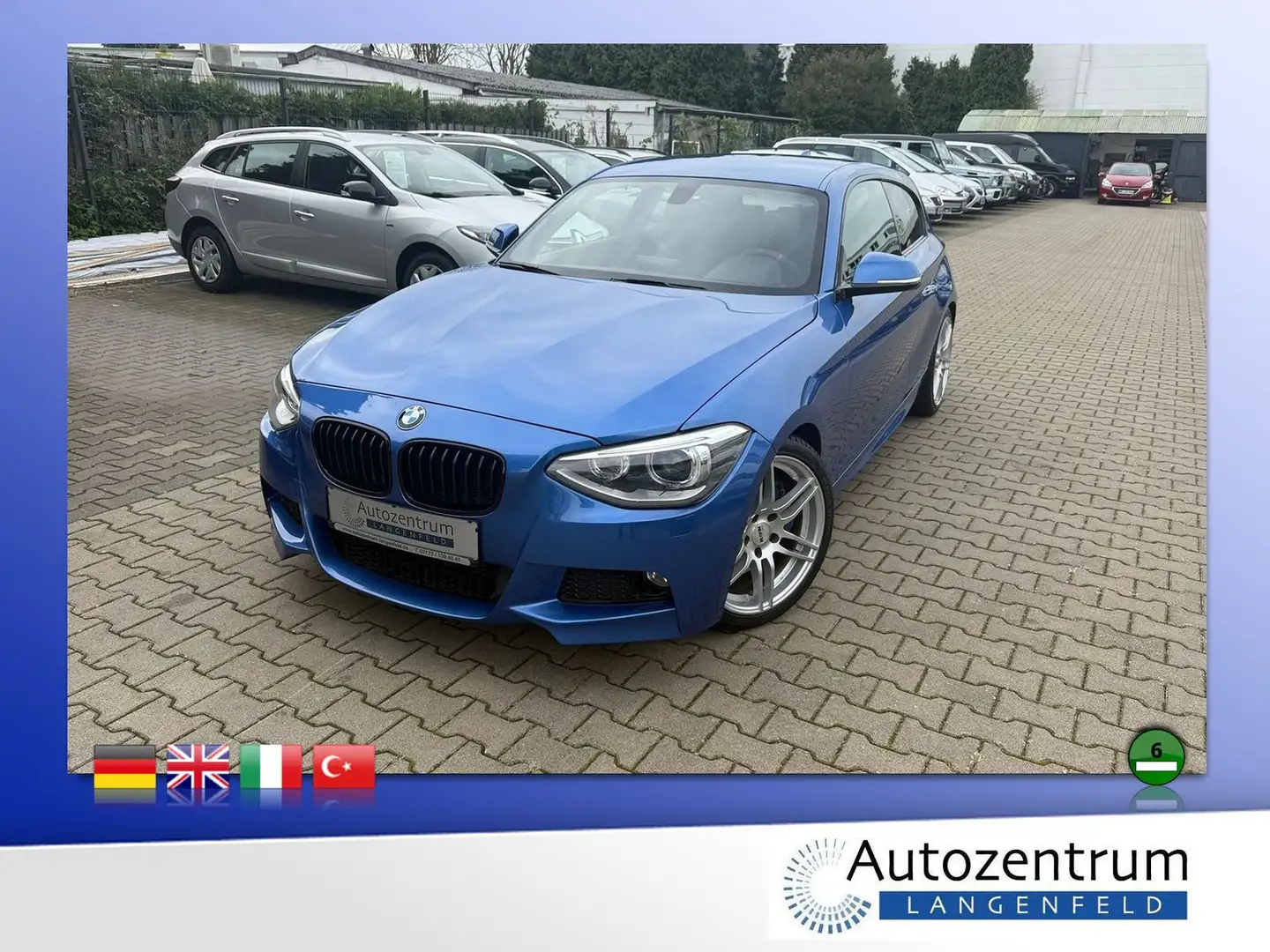 BMW 118 i  M-Sportpaket *SPORTBREMSE*TEILLEDER*NAVI* Blau - 1