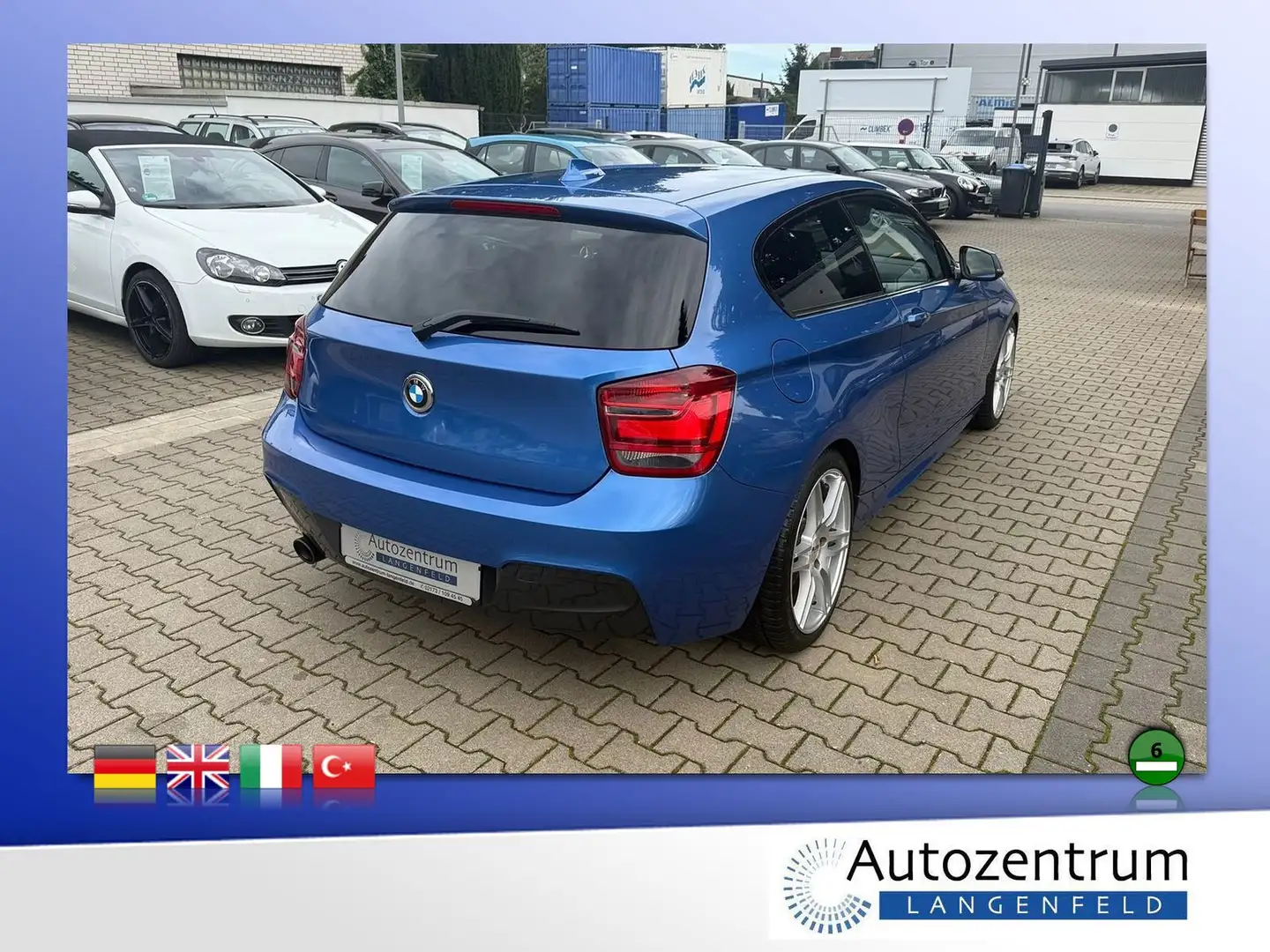 BMW 118 i  M-Sportpaket *SPORTBREMSE*TEILLEDER*NAVI* Blau - 2