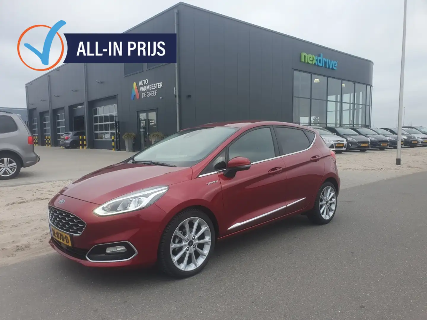 Ford Fiesta 1.0 Ecoboost Automaat Vignale Winterpack Rood - 1