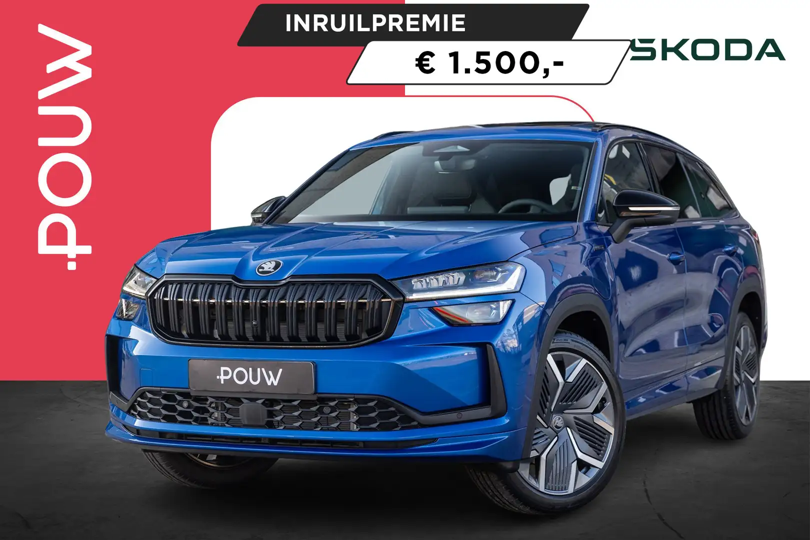 Skoda Kodiaq 1.5 TSI 204pk DSG PHEV Sportline Business | LMV 20 Blauw - 1