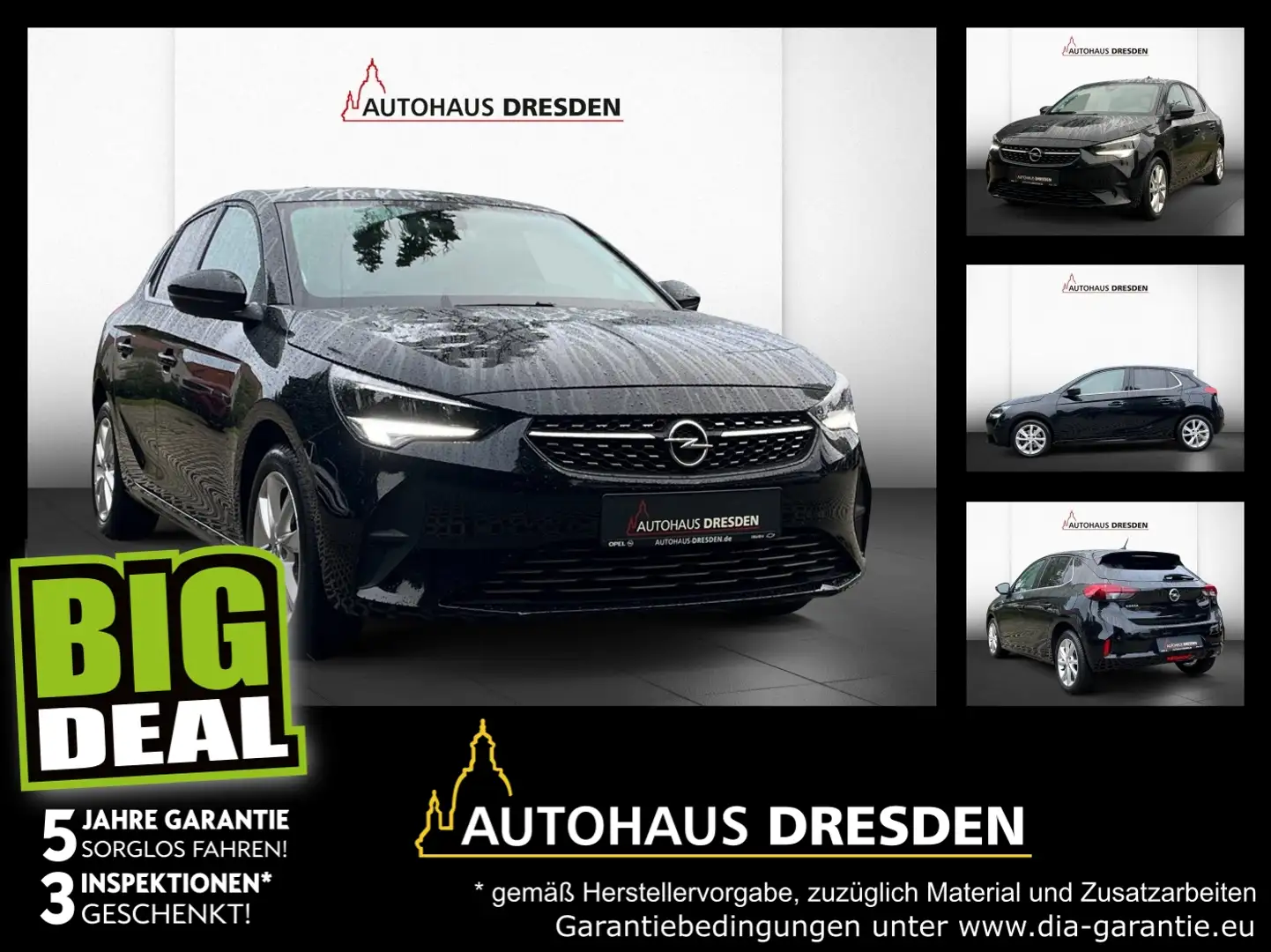 Opel Corsa F 1.2 Turbo Elegance LED+SHZ-DAB. Noir - 1