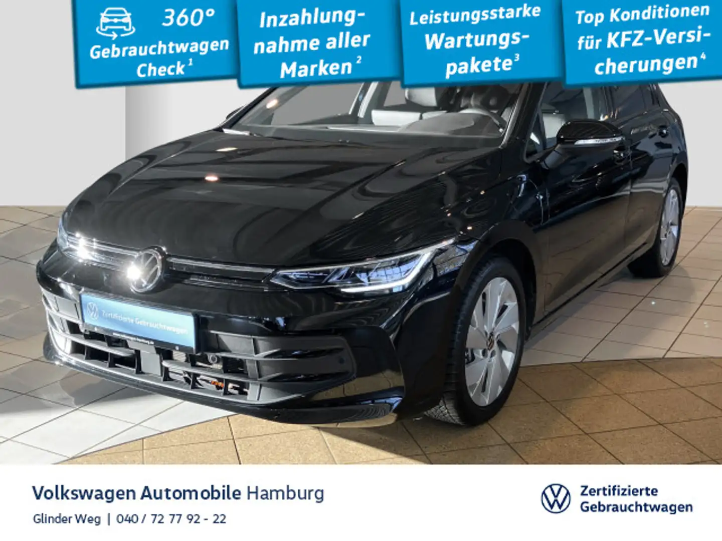 Volkswagen Golf VIII 1.5 TSI eHybrid DSG LED AppConnect Schwarz - 1