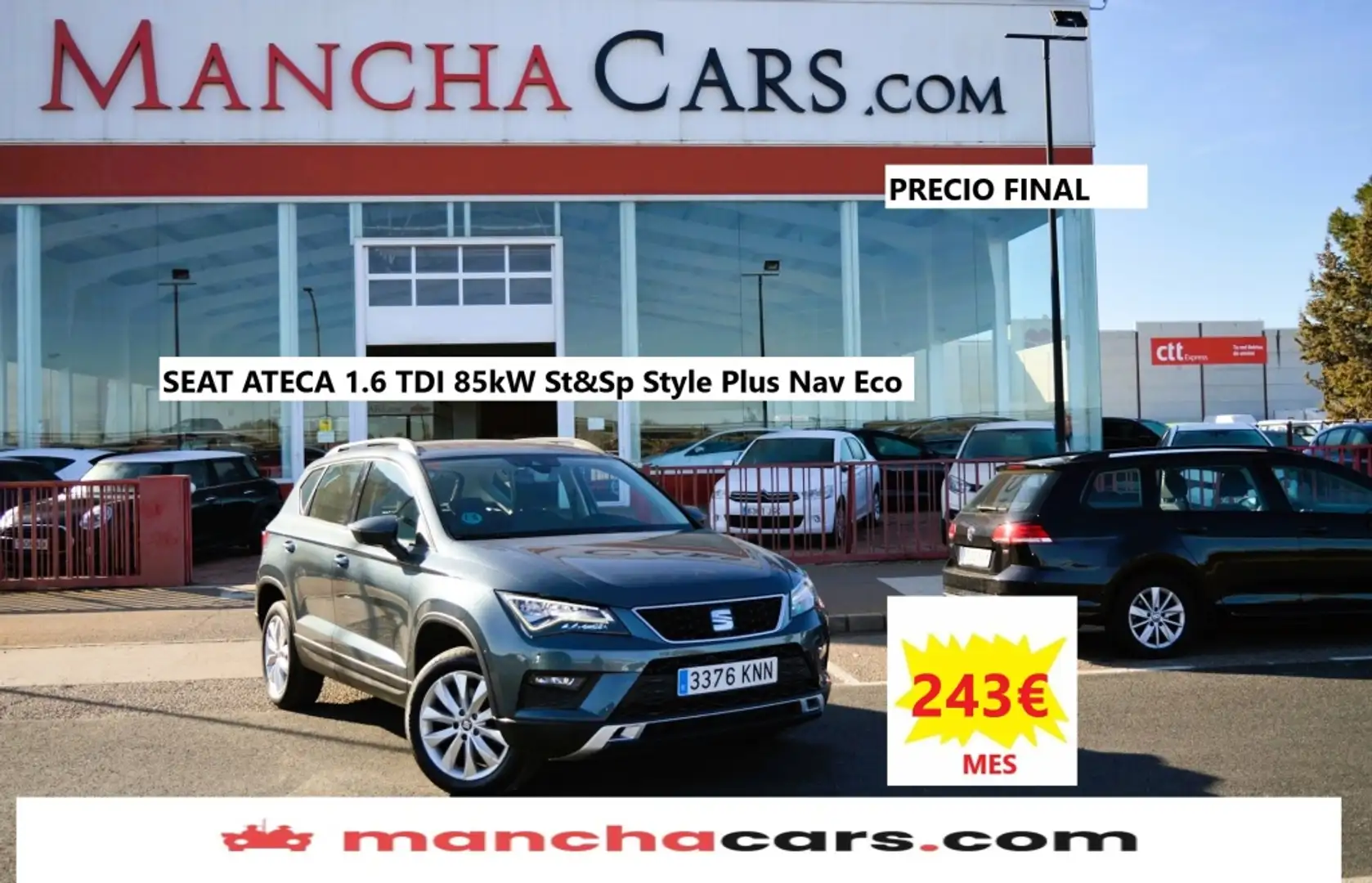 SEAT Ateca 1.6TDI CR S&S Ecomotive Style Gris - 1
