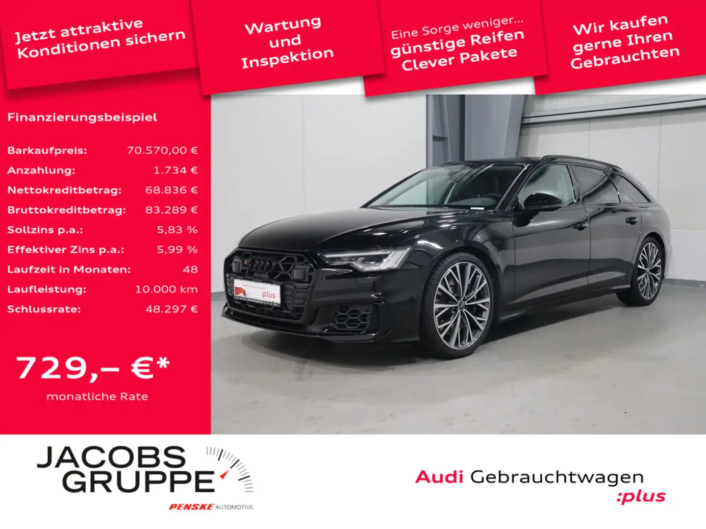 Audi S6 Avant 3.0 TDI quattro B&O*Pano*LED * Schwarz - 1