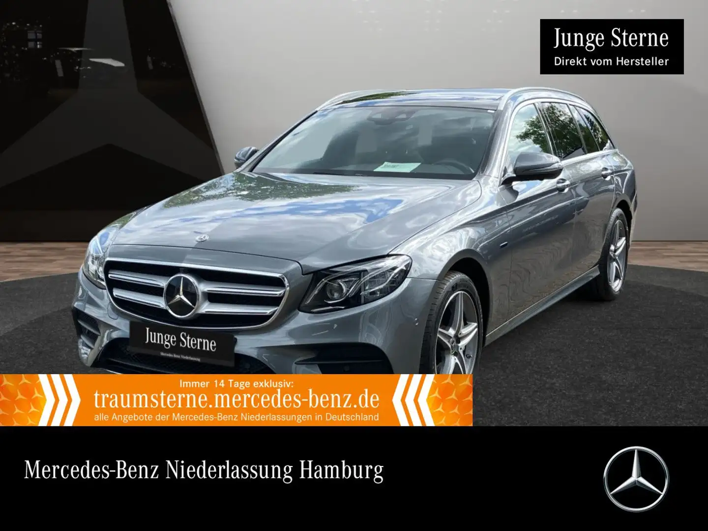 Mercedes-Benz E 300 de T AMG+PANO+360+MULTIBEAM+FAHRASS+9G Grijs - 1