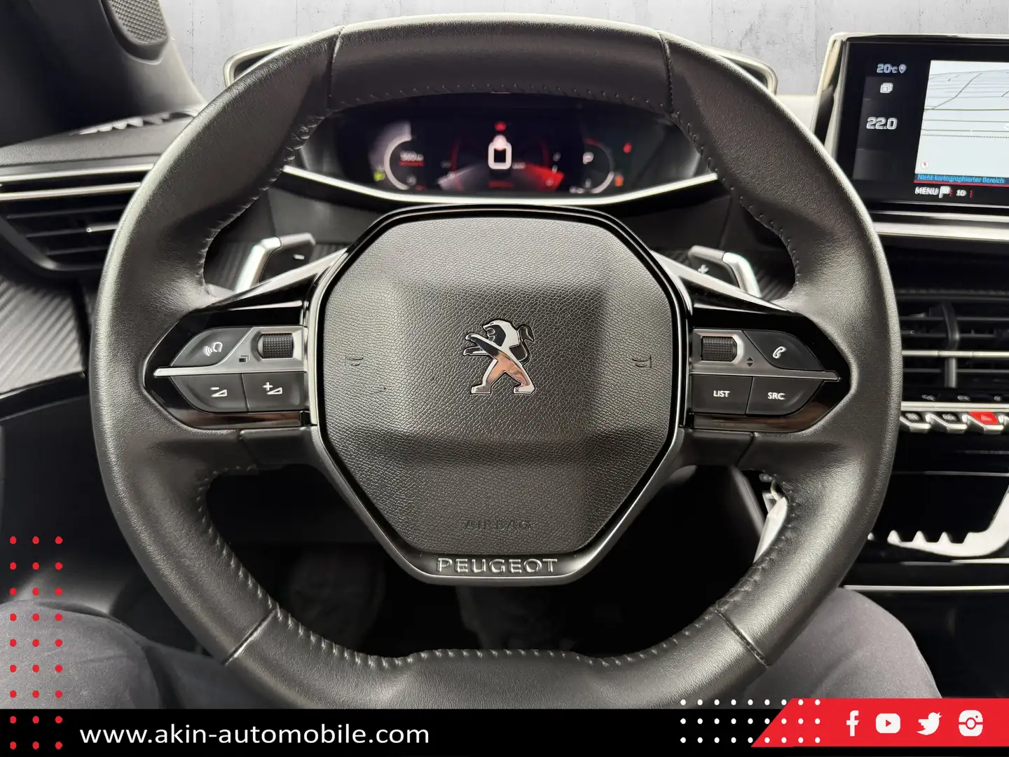 Peugeot 2008 Allure Pack Navi LED Kamera Leder Grijs - 2