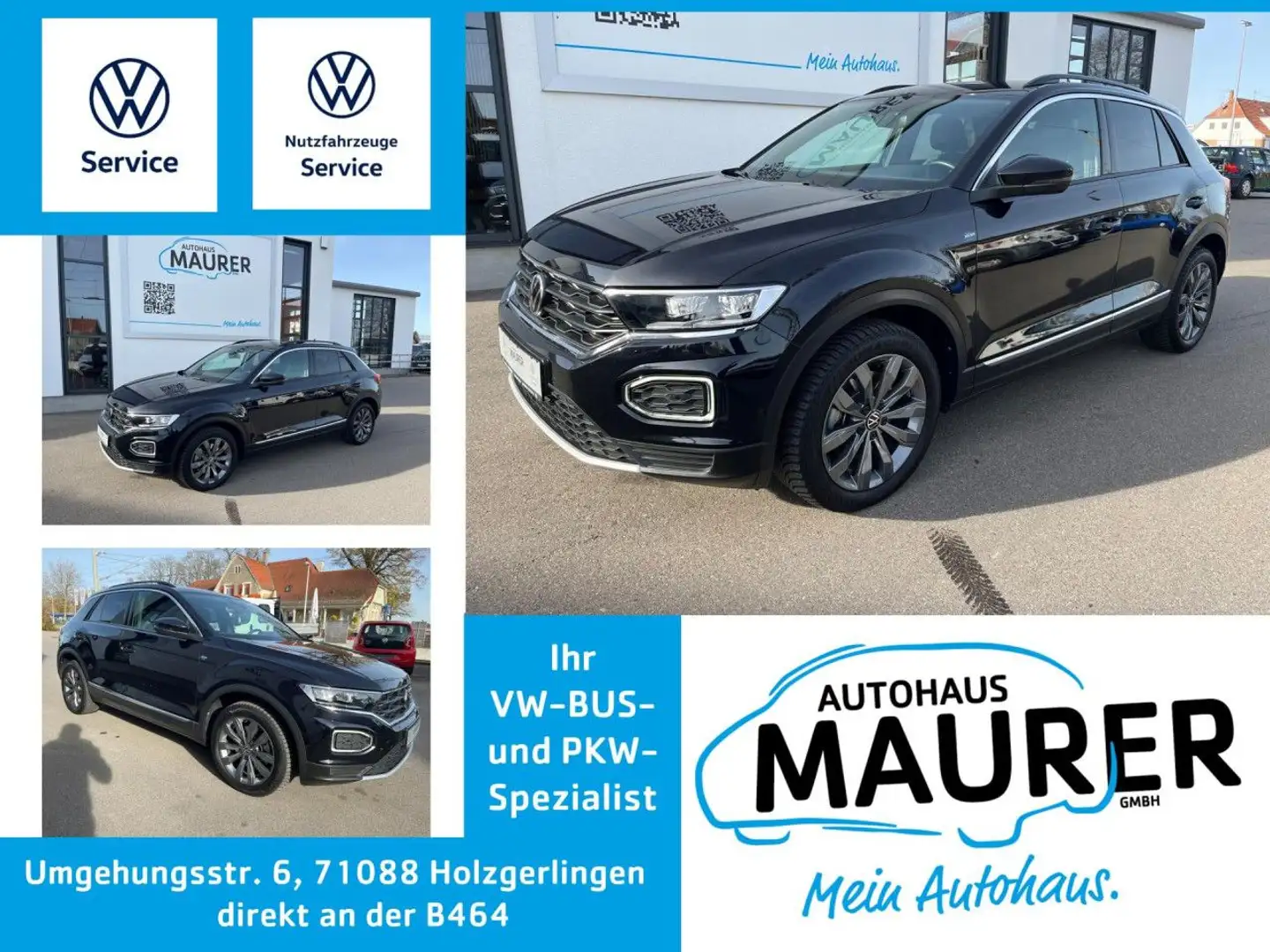 Volkswagen T-Roc Sport 2,0 TSI 4Motion AHK LED ACC Kamera Schwarz - 1