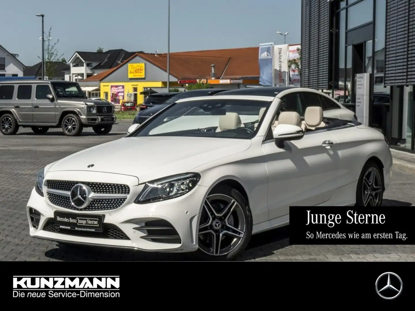 Mercedes-Benz C 200 4M Cabrio AMG Comand Distronic HeadUp 360° Weiß - 1