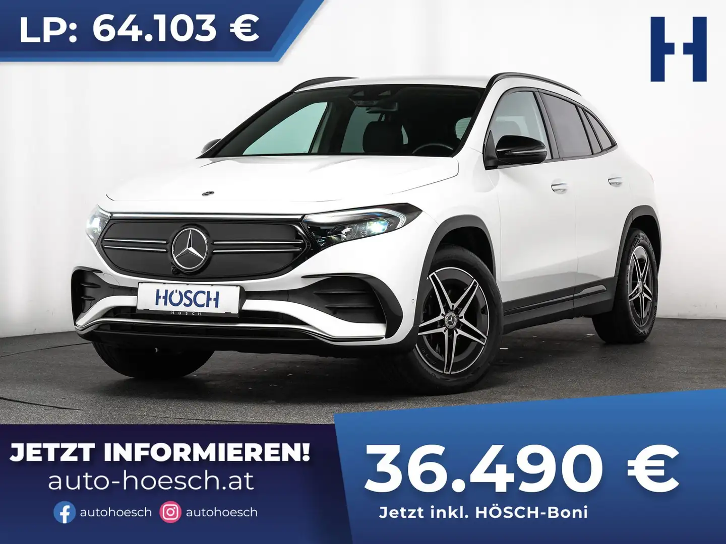 Mercedes-Benz EQA 300 4M AMG ADVANCED PLUS NIGHT MEMORY -42% Weiß - 1