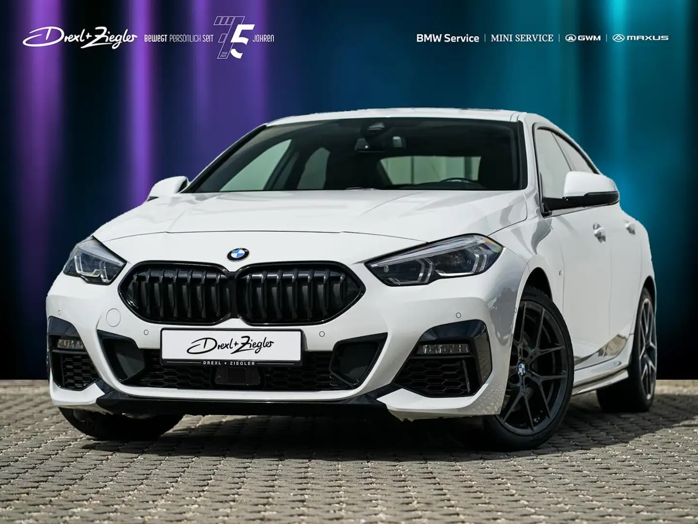 BMW 220 220i Gran Coupe M-Sport PANO ACC HuD H&K RFK KoZg Blanc - 2