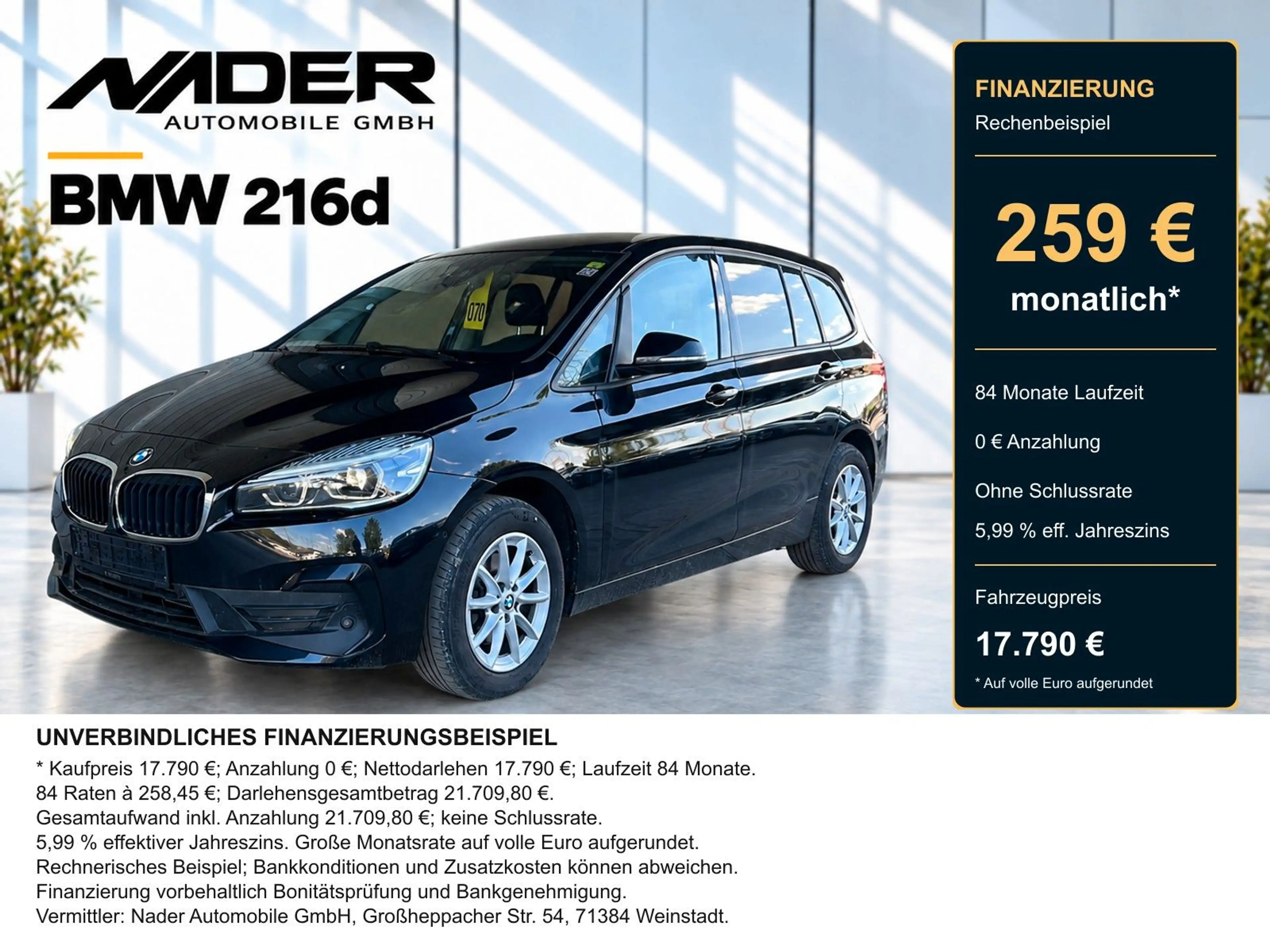 BMW 216 216 d Advantage 1.5 12V Turbodiesel Metallic