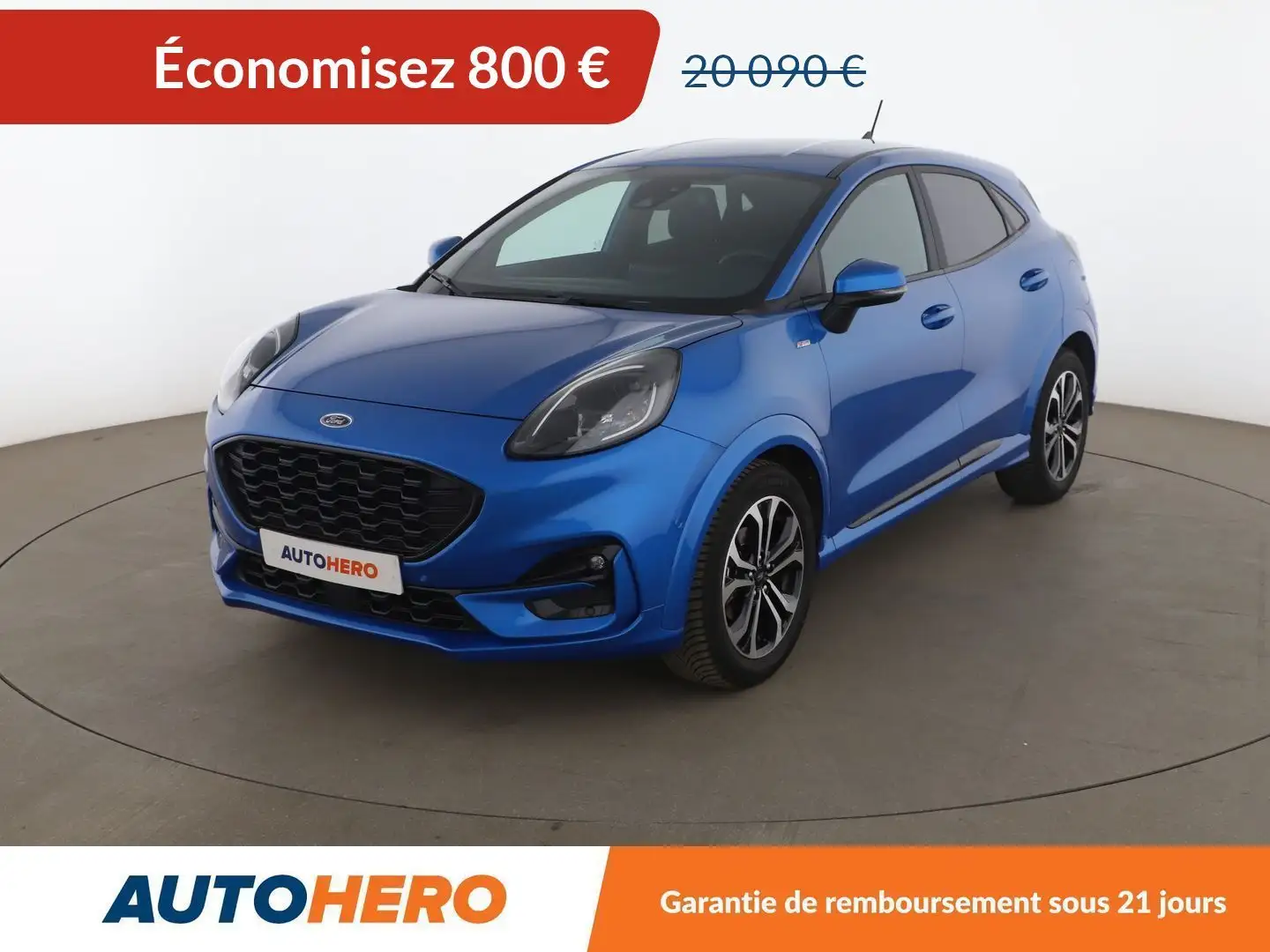 Ford Puma 1.0 Flexifuel mHEV ST-Line Bleu - 1