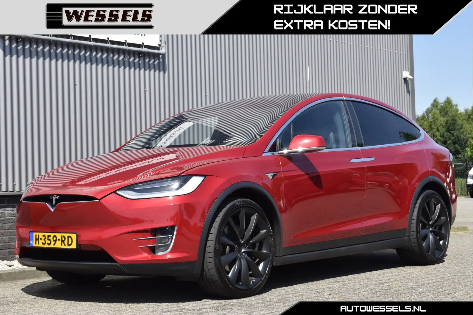 Tesla Model X Long Range Autopilot, Camera, PDC, Leder, Panorami Rouge - 1