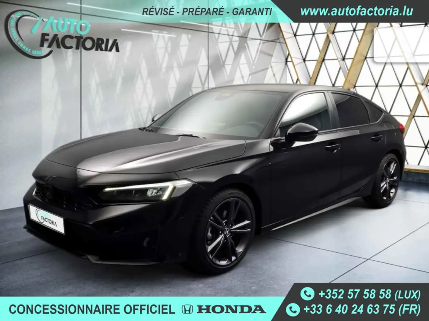 Honda Civic XI 2.0 HYB 184cv BVA SPORT+GPS+CAM+LED+Options Noir - 1
