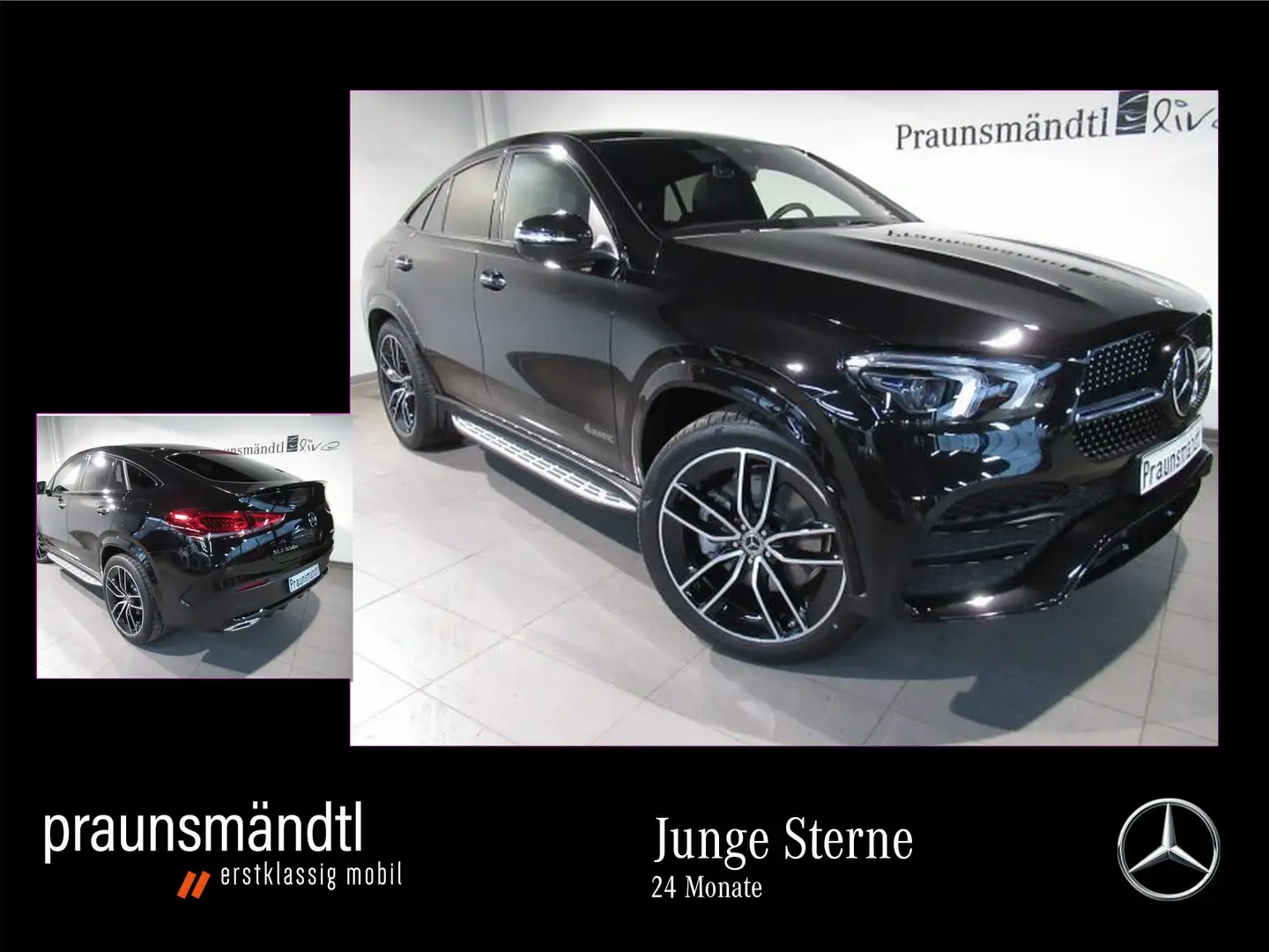 Mercedes-Benz GLE 350 e 4M AMG Cp. Night Pano/22"/Dist/Airmati Schwarz - 1
