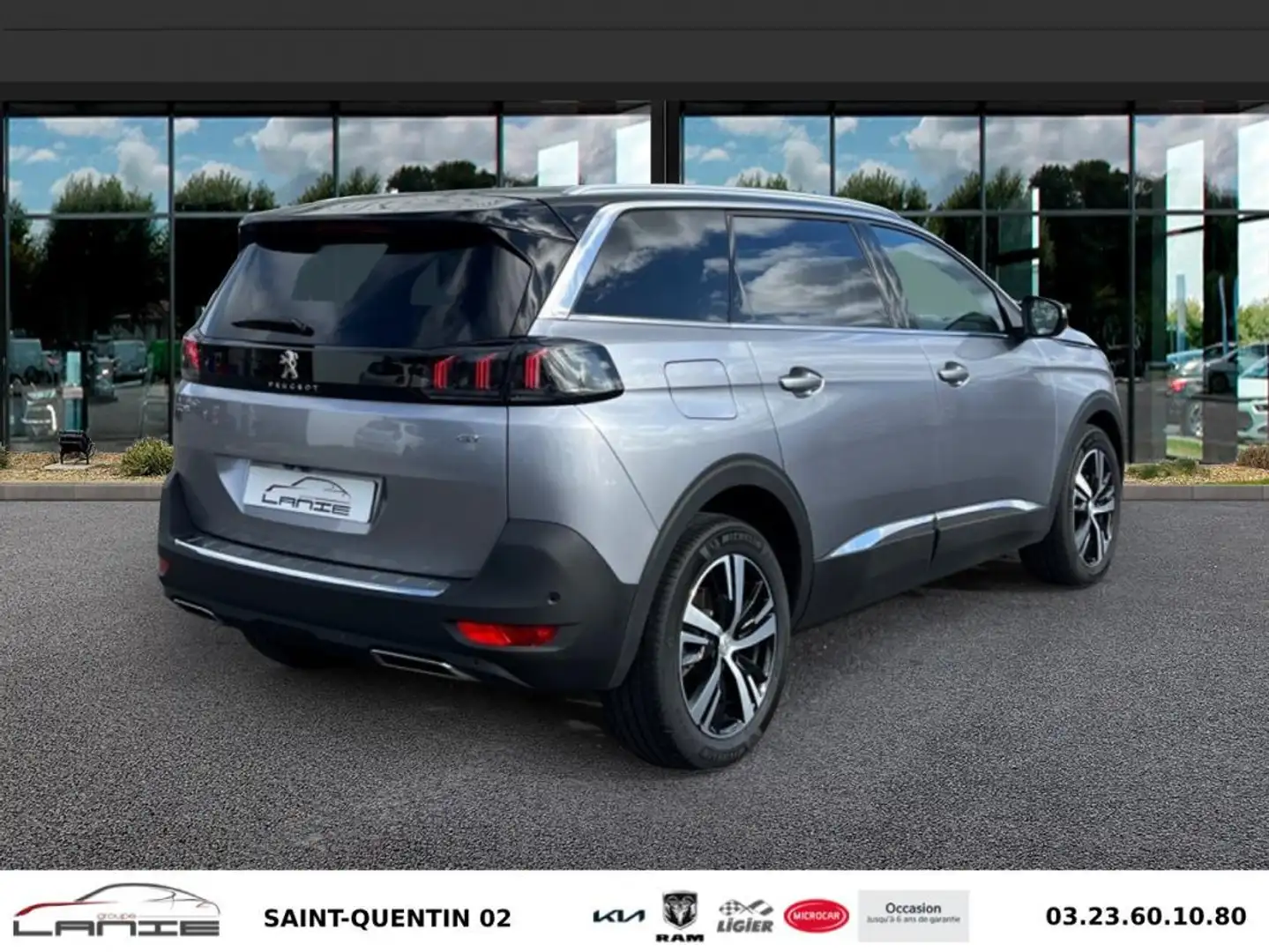 Peugeot 5008 PureTech 130ch S&S EAT8 GT - 7-places Gris - 2