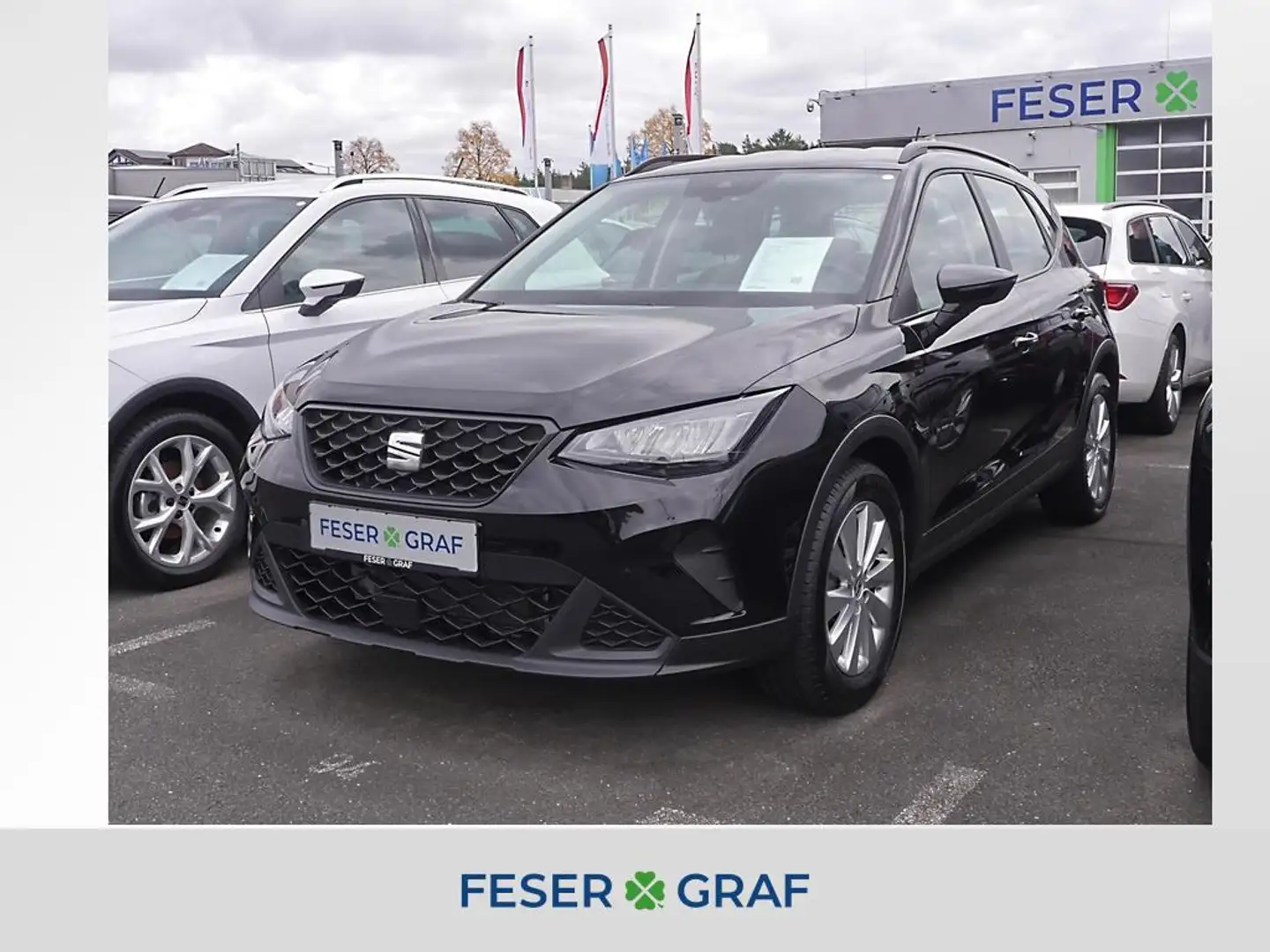 SEAT Arona Style 1.0 TSI SHZ/GRA/LED Noir - 1