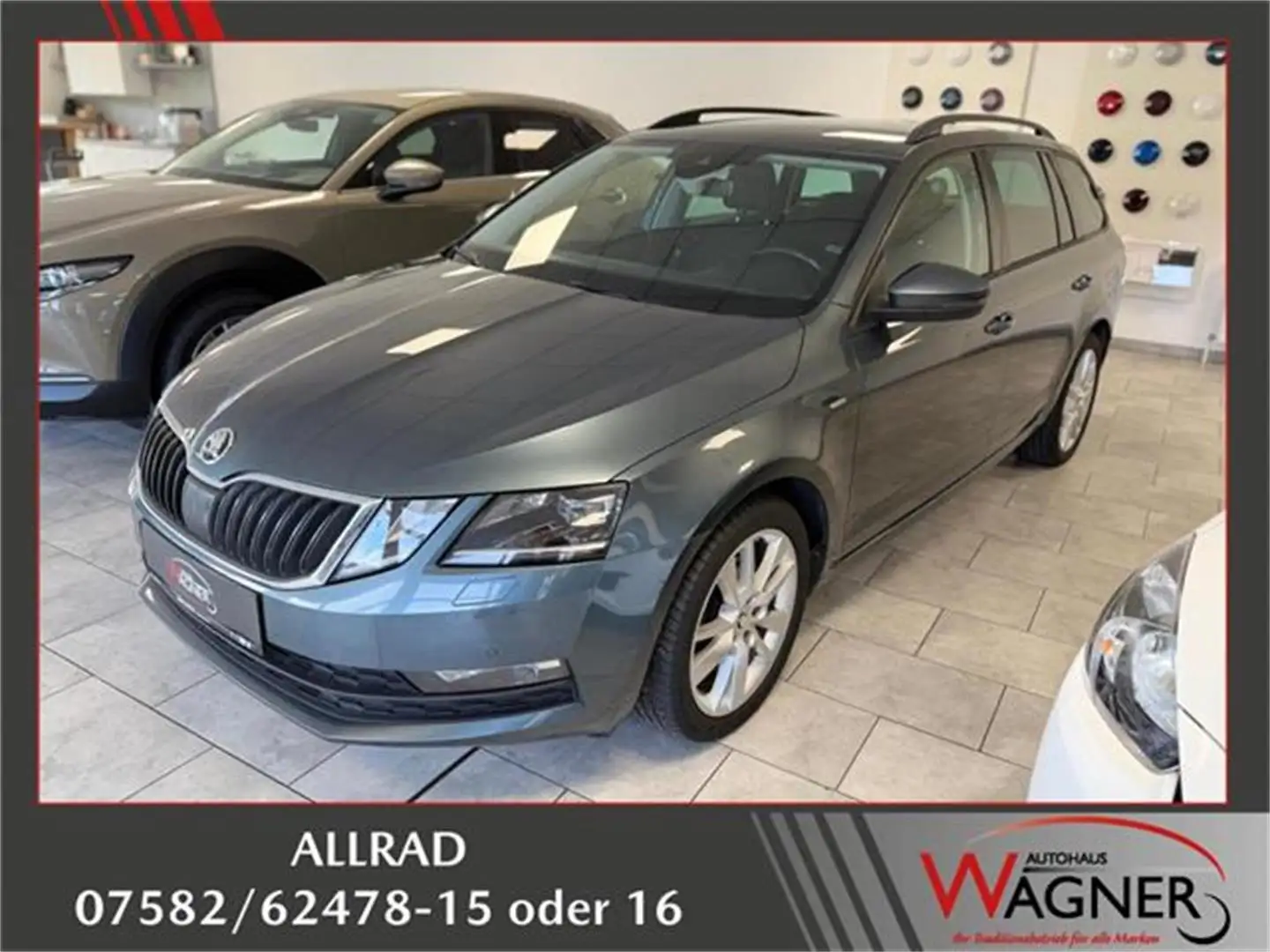 Skoda Octavia Combi 2,0 Ambition TDI 4x4 DSG AHK Grijs - 1