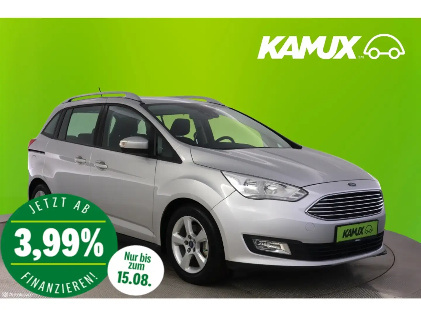 Ford Grand C-Max 1.5TDCi Aut.Cool&Connect+NAV+PDC+SHZ Zilver - 1