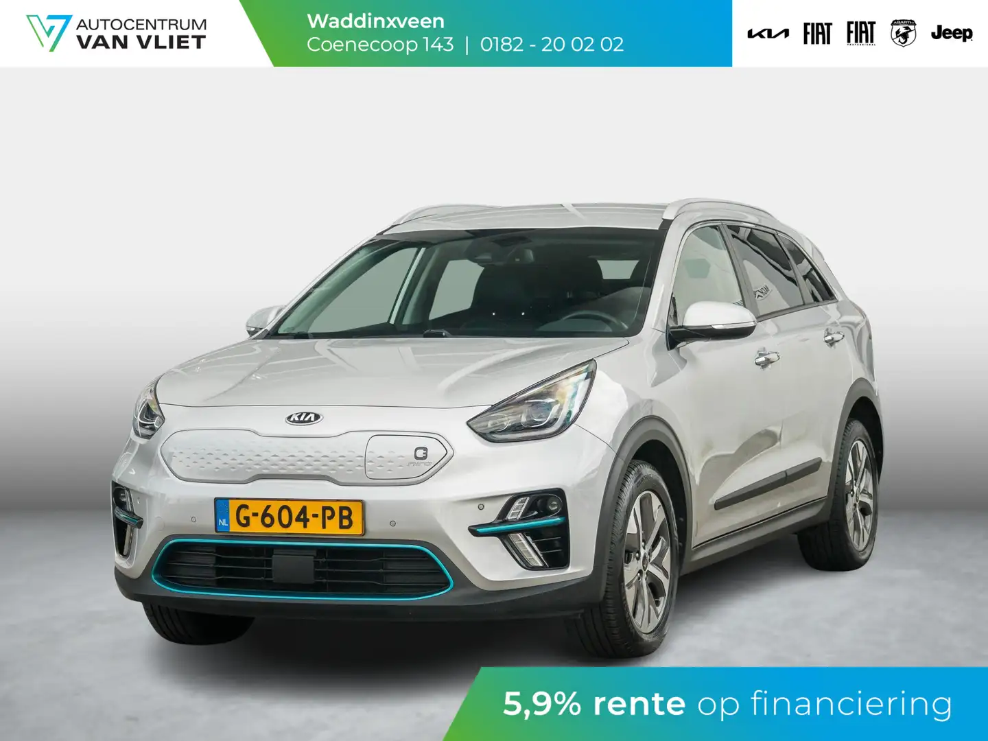 Kia e-Niro ExecutiveLine 64 kWh | Clima | Leder | Navi | Stoe Grijs - 1