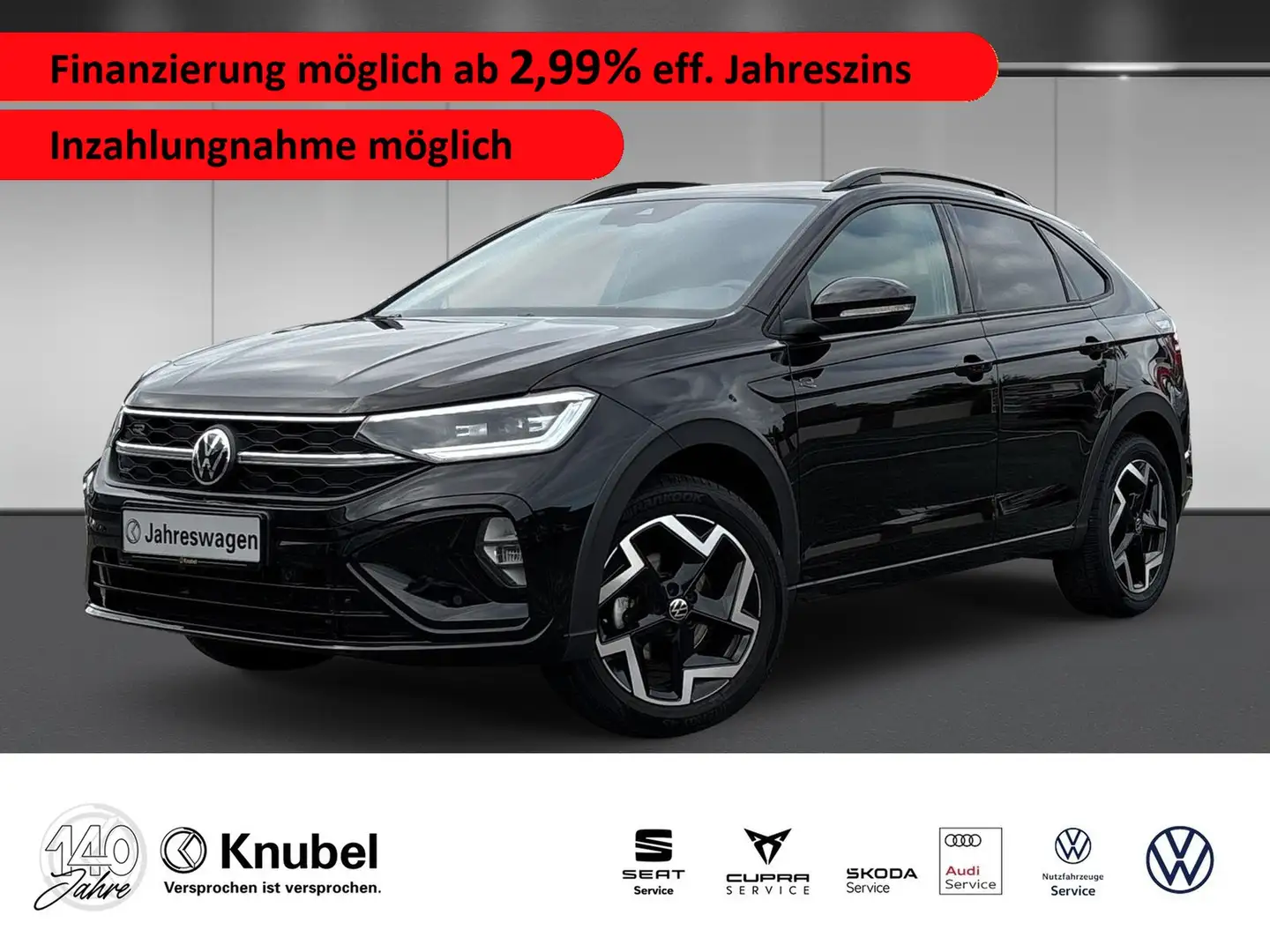 Volkswagen Taigo R-Line 1.5 TSI DSG IQ.Light Navi AHK TravelAss. Schwarz - 1