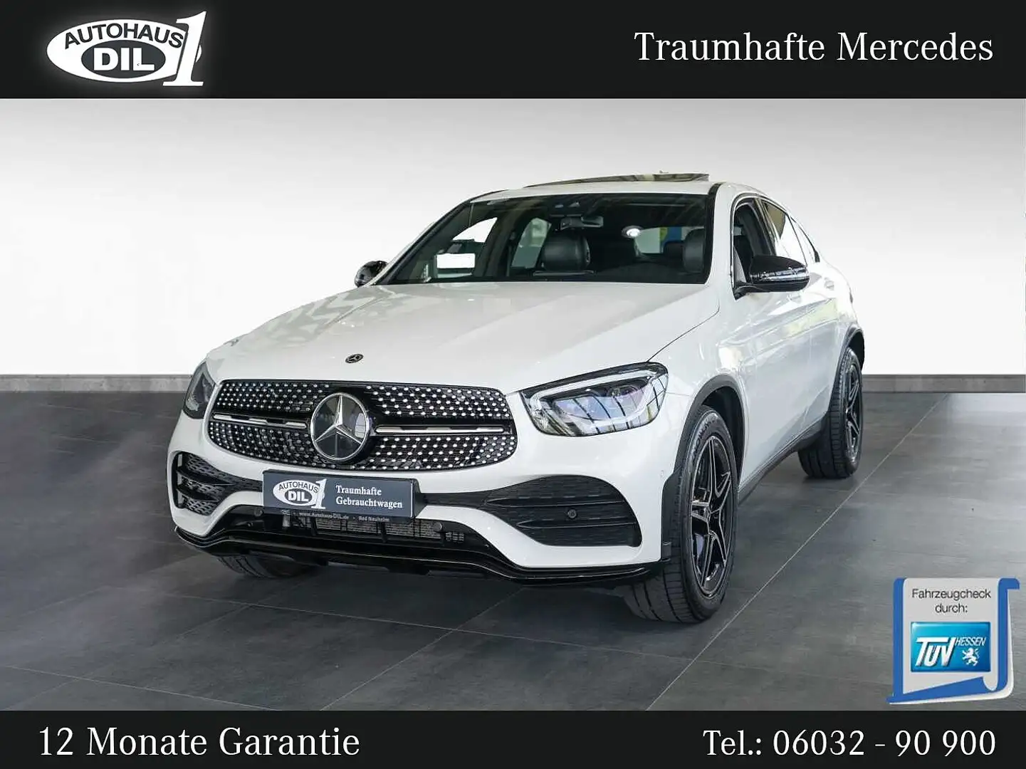 Mercedes-Benz GLC 200 Coupé 4M *AMG*NIGHT*RFK*SCHIEBEDACH* Weiß - 1