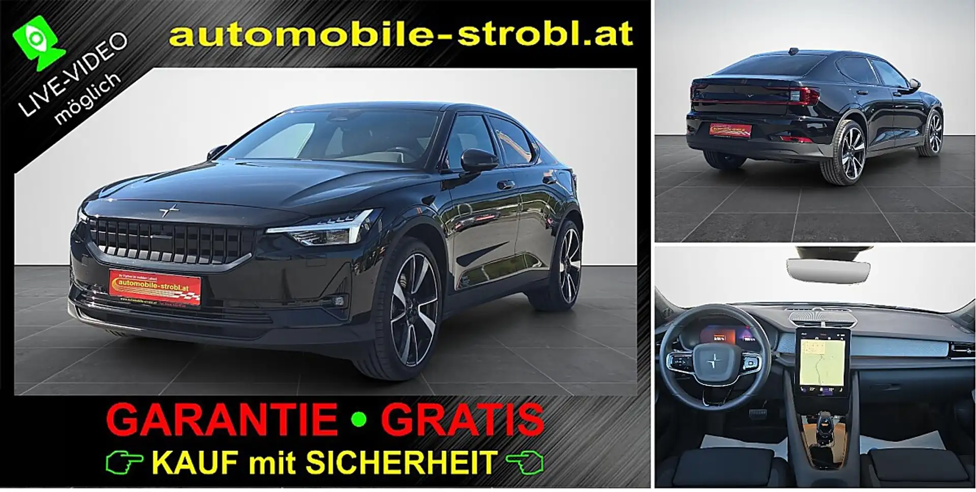 Polestar 2 Polestar 2 Long R. AWD *Pano*Matrix*H&K*GARANTIE* Schwarz - 1