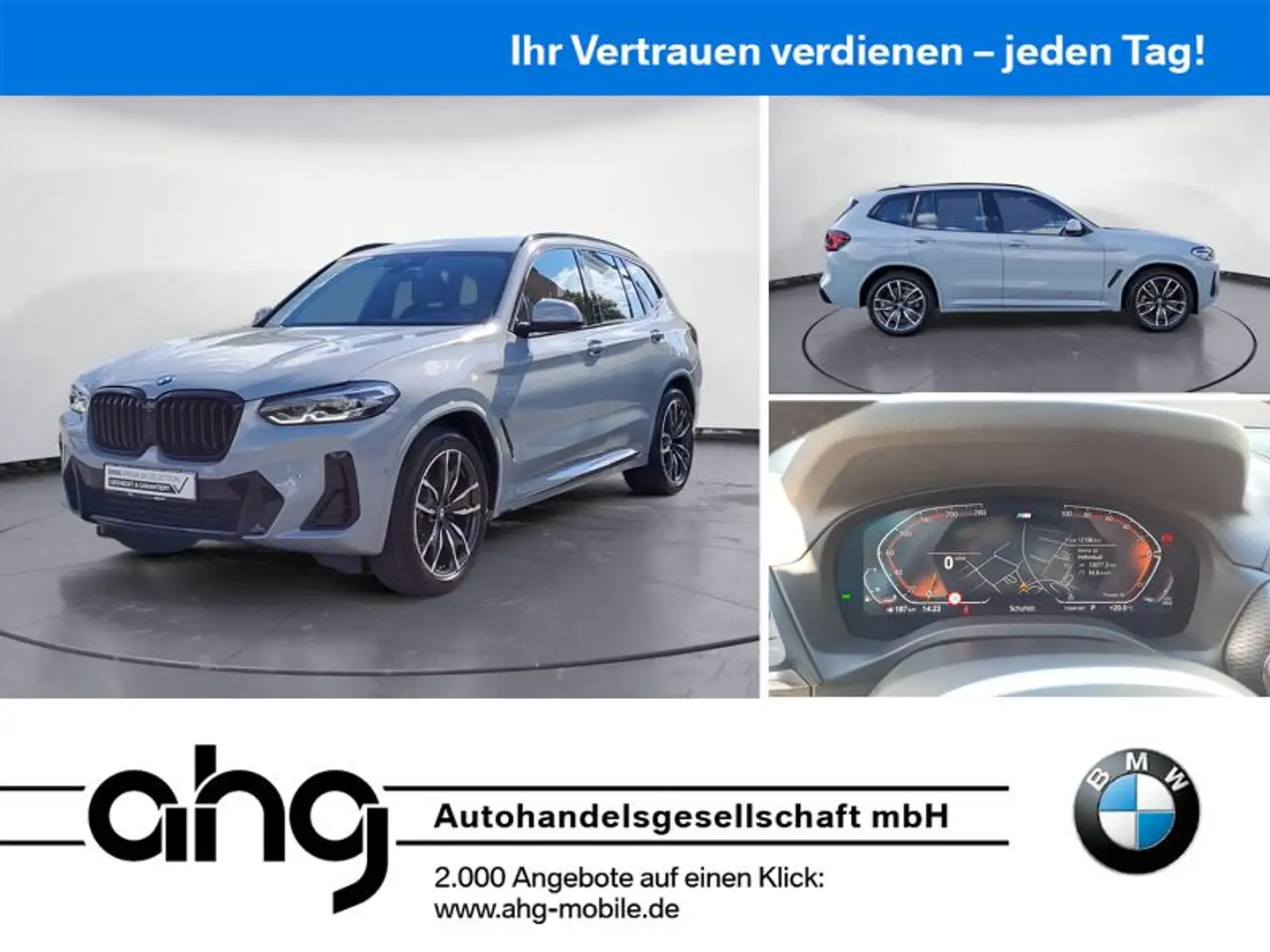 BMW X3 xDrive20i AT M Sportpaket Klimaaut. HIFI RFT Grijs - 1