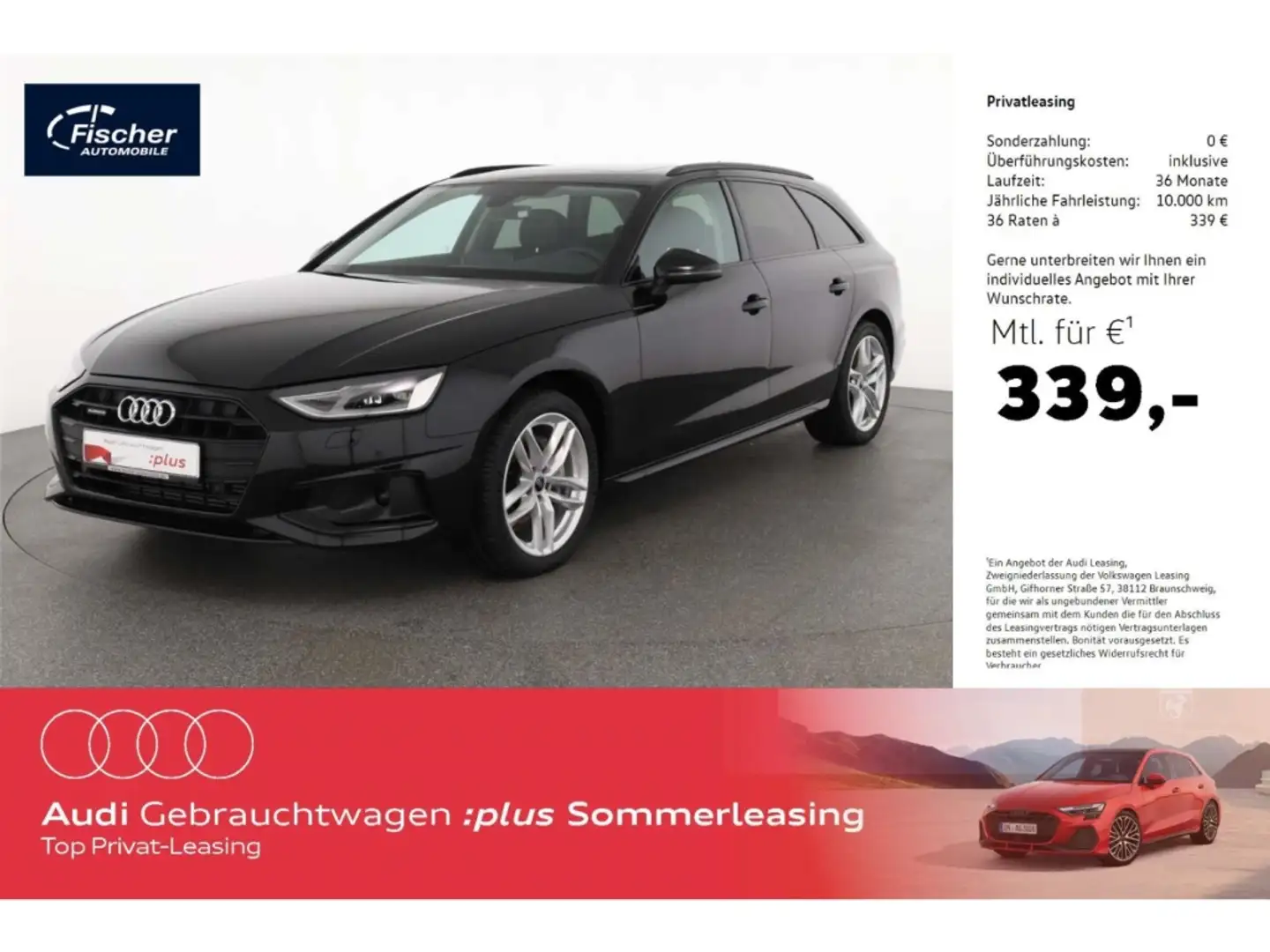 Audi A4 Avant 40 TFSI quattro advanced Schwarz - 1