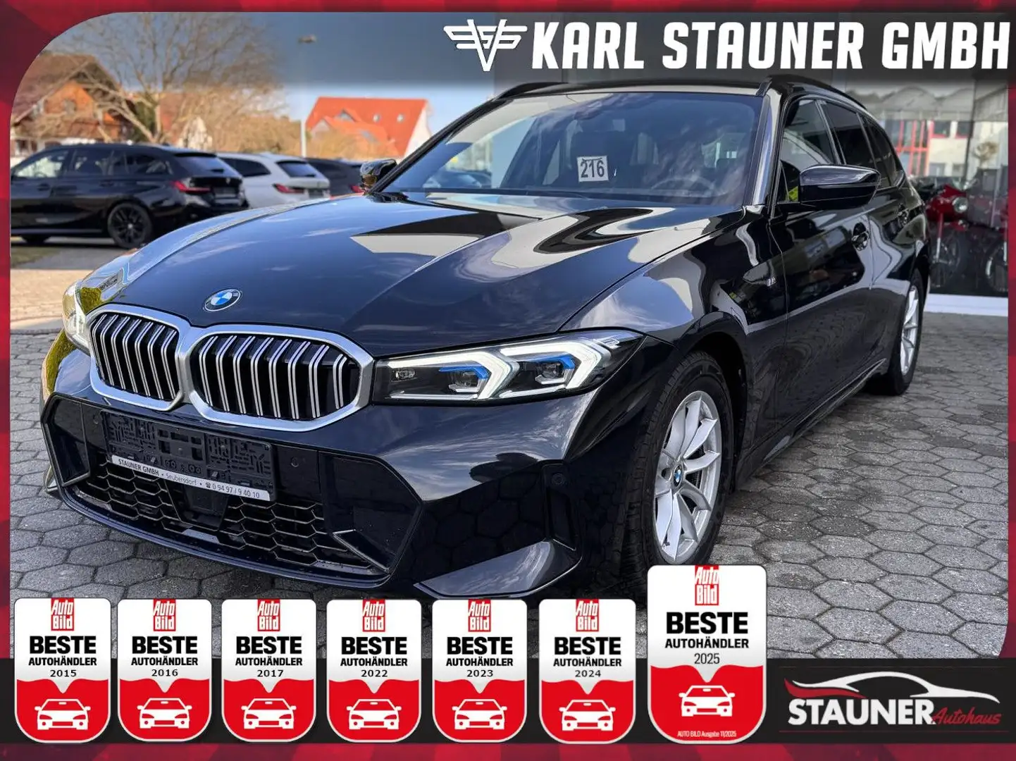 BMW 318 i Touring M-Sport HEAD-UP ABSTANDST. MEMORY Schwarz - 1