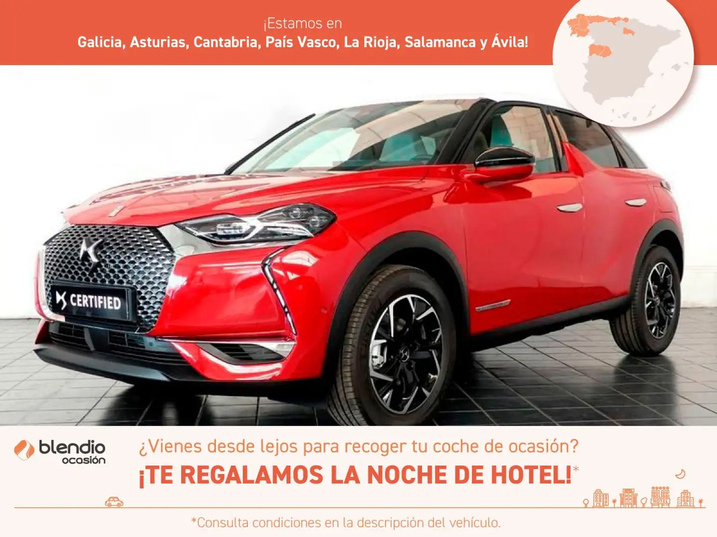 DS Automobiles DS 3 Crossback 1.5 BLUEHDI 73KW SO CHIC 100 5P Piros - 1
