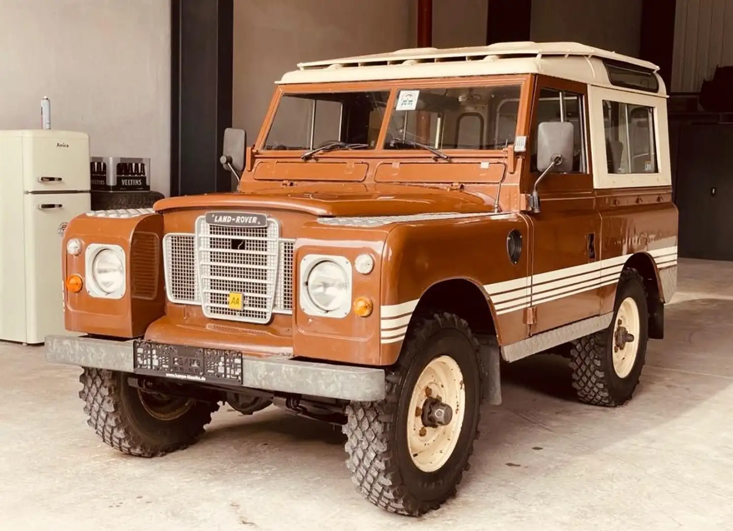 Land Rover Series 88 4x4 H-Zulassung RHD Tropendach Brun - 1