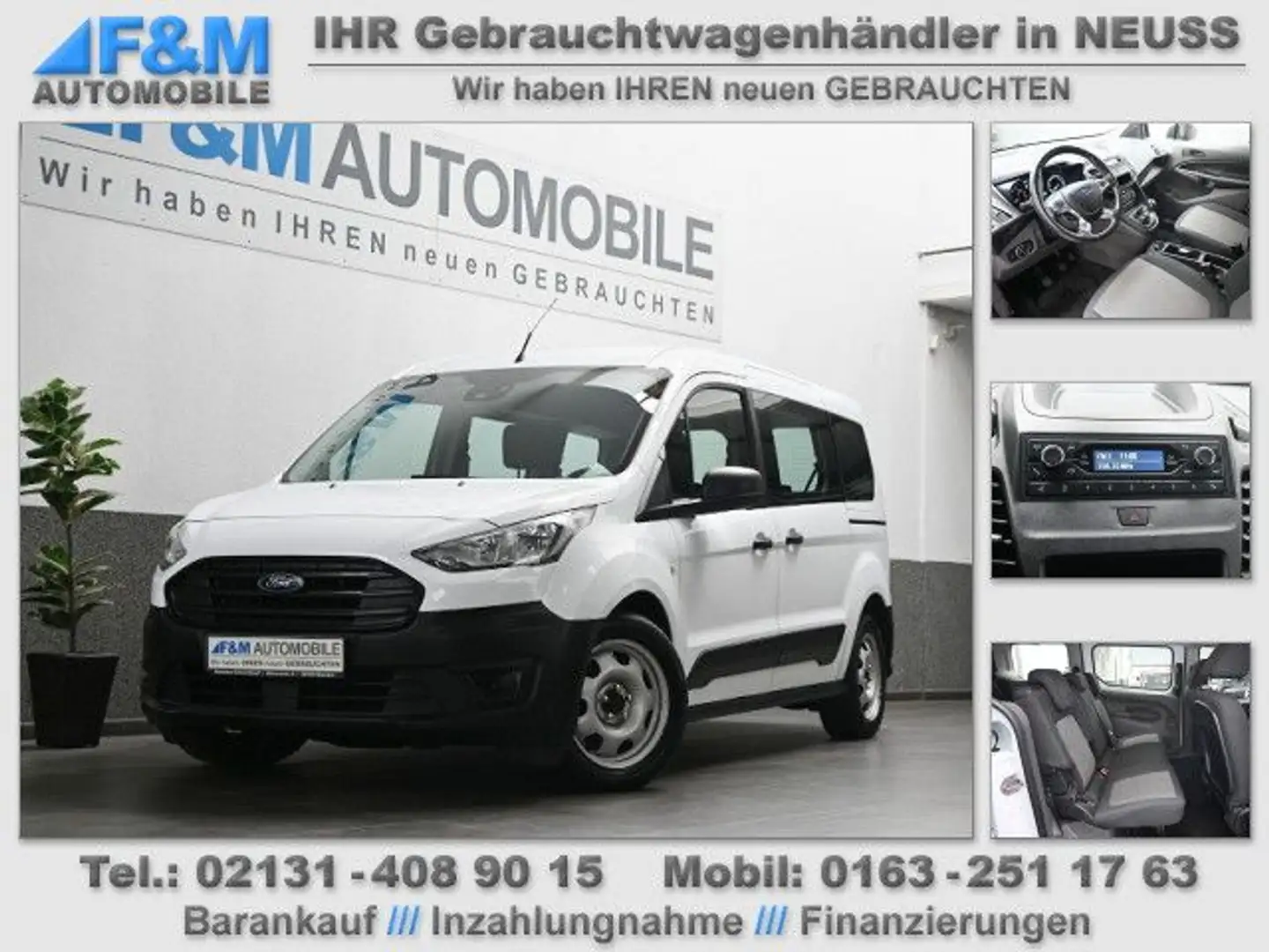 Ford Transit Connect 1,5 Lang 7-Sitze Klima PDC Weiß - 1